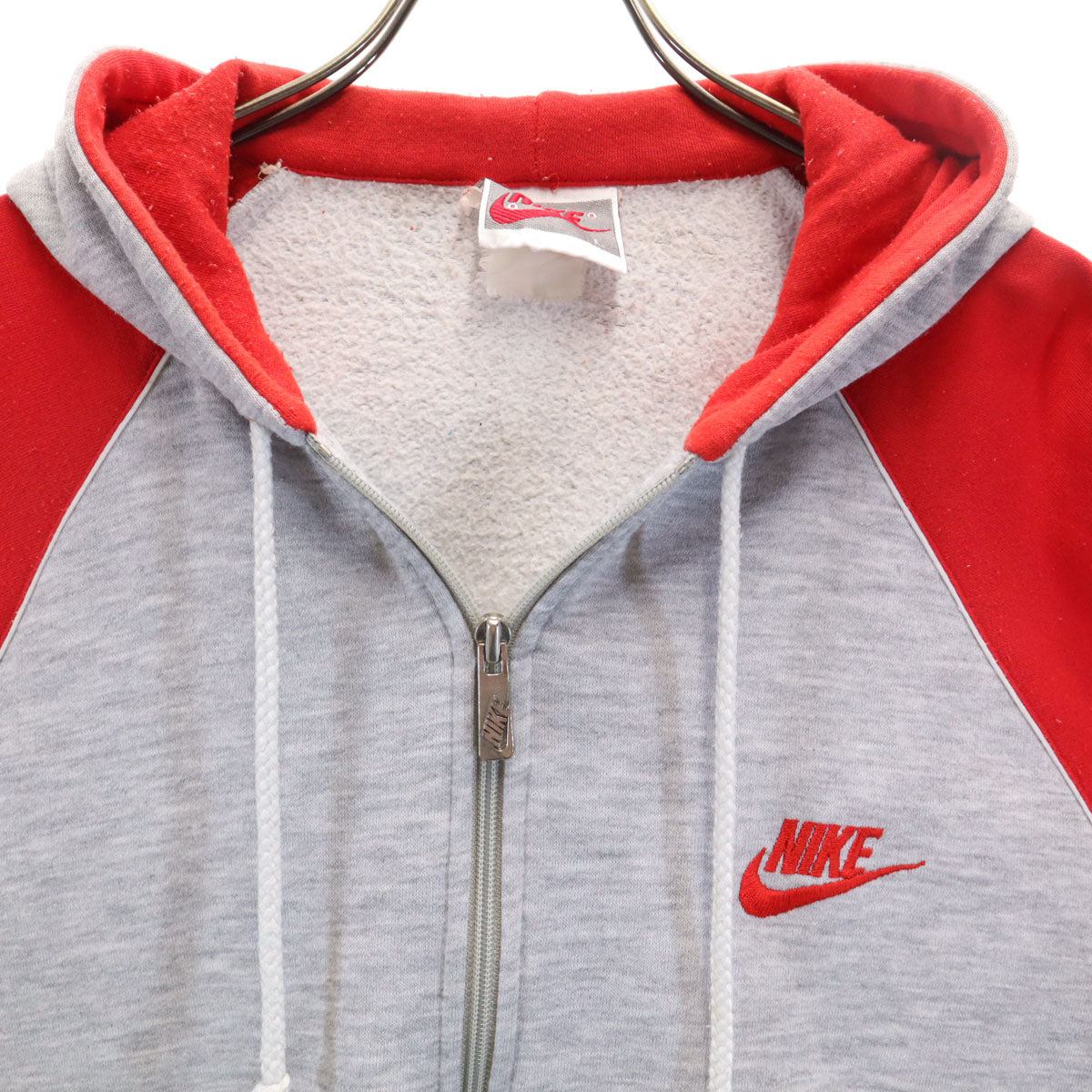 NIKE ナイキ 90s オールド 銀タグ 長袖 スウェット ジップパーカー L グレー系 裏起毛 メンズ