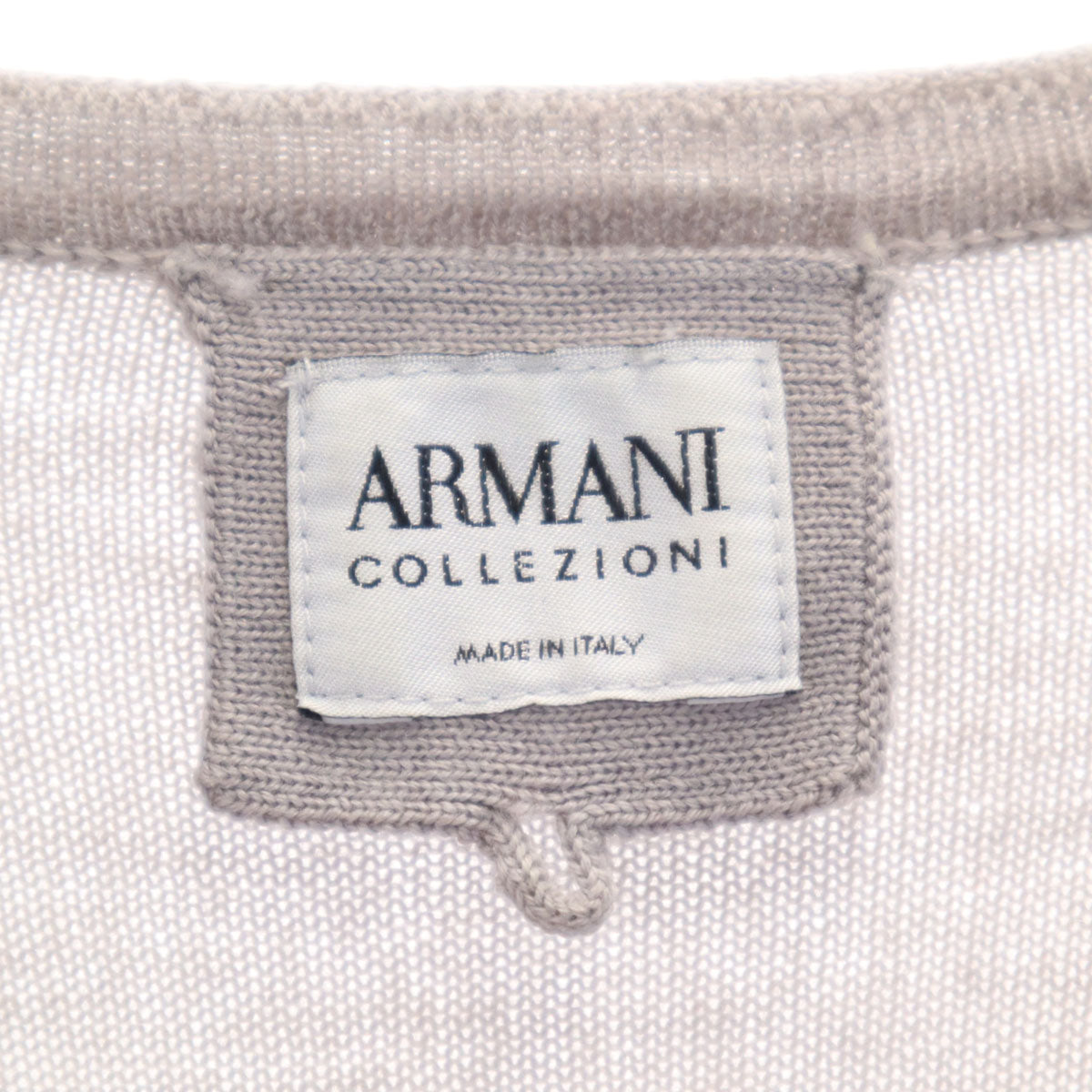 ARMANI アルマーニ イタリア製 長袖 セーター 48 グレー COLLEZIONI ニット メンズ