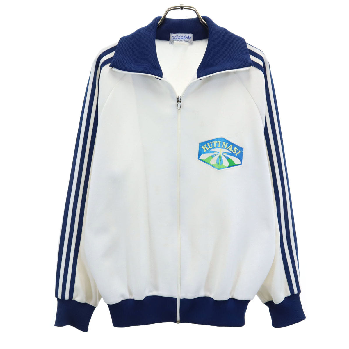 adidas アディダス 70s 80s ヴィンテージ トラックジャケット 4 白系 デサント ジャージ メンズ