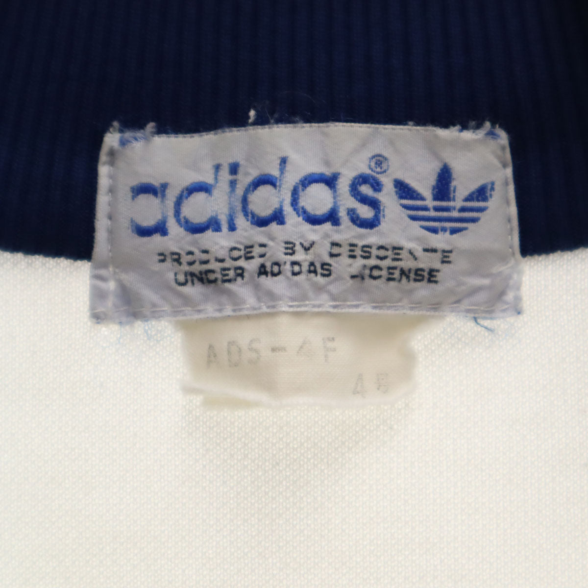 adidas アディダス 70s 80s ヴィンテージ トラックジャケット 4 白系 デサント ジャージ メンズ