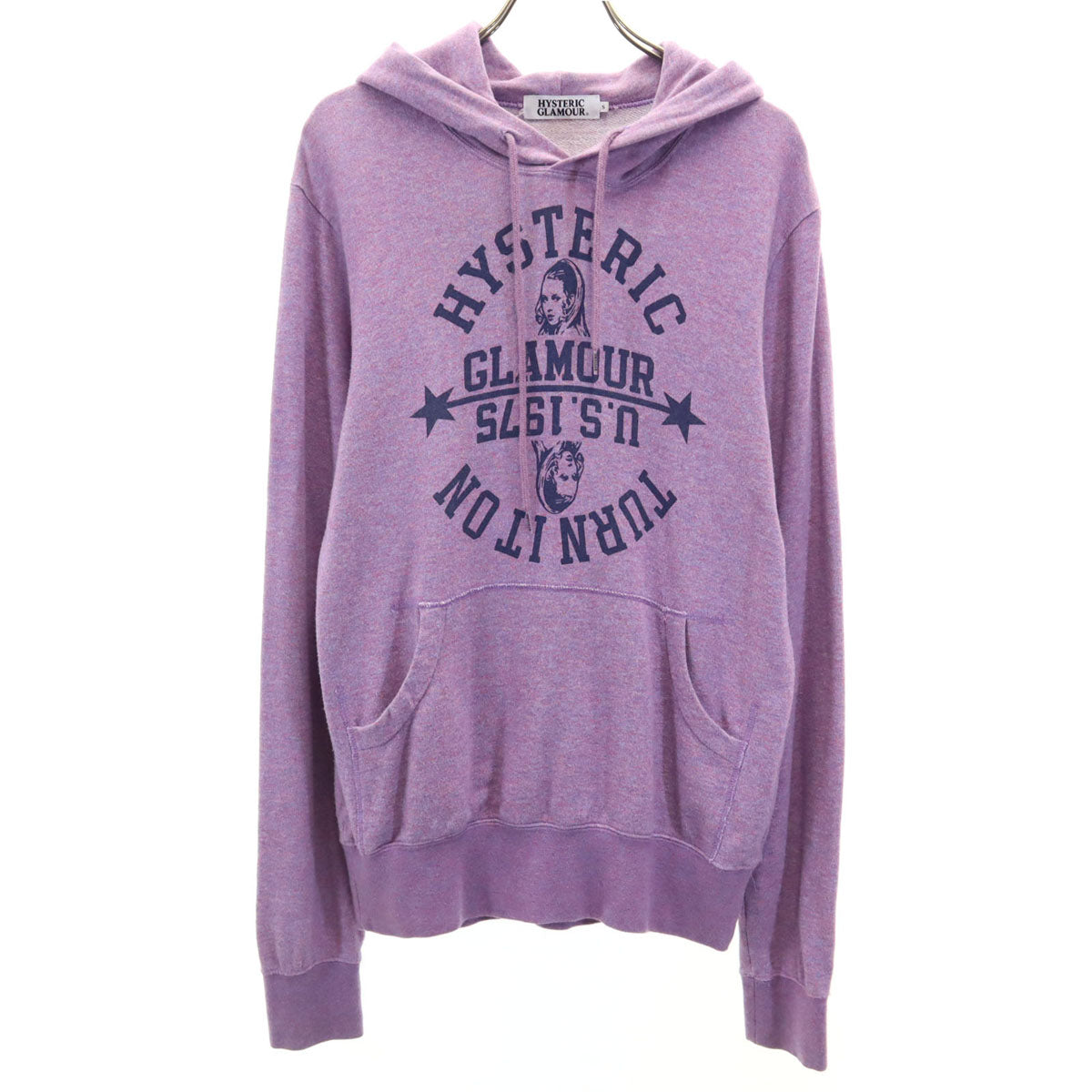 HYSTERIC GLAMOUR ヒステリックグラマー 日本製 長袖 パーカー S パープル メンズ