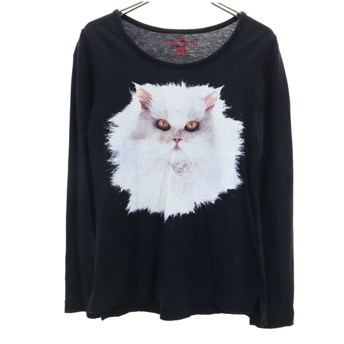 Vivienne Westwood RED LABEL ヴィヴィアンウエストウッドレッドレーベル 日本製 キャット プリント 長袖 カットソー 2 ブラック メンズ