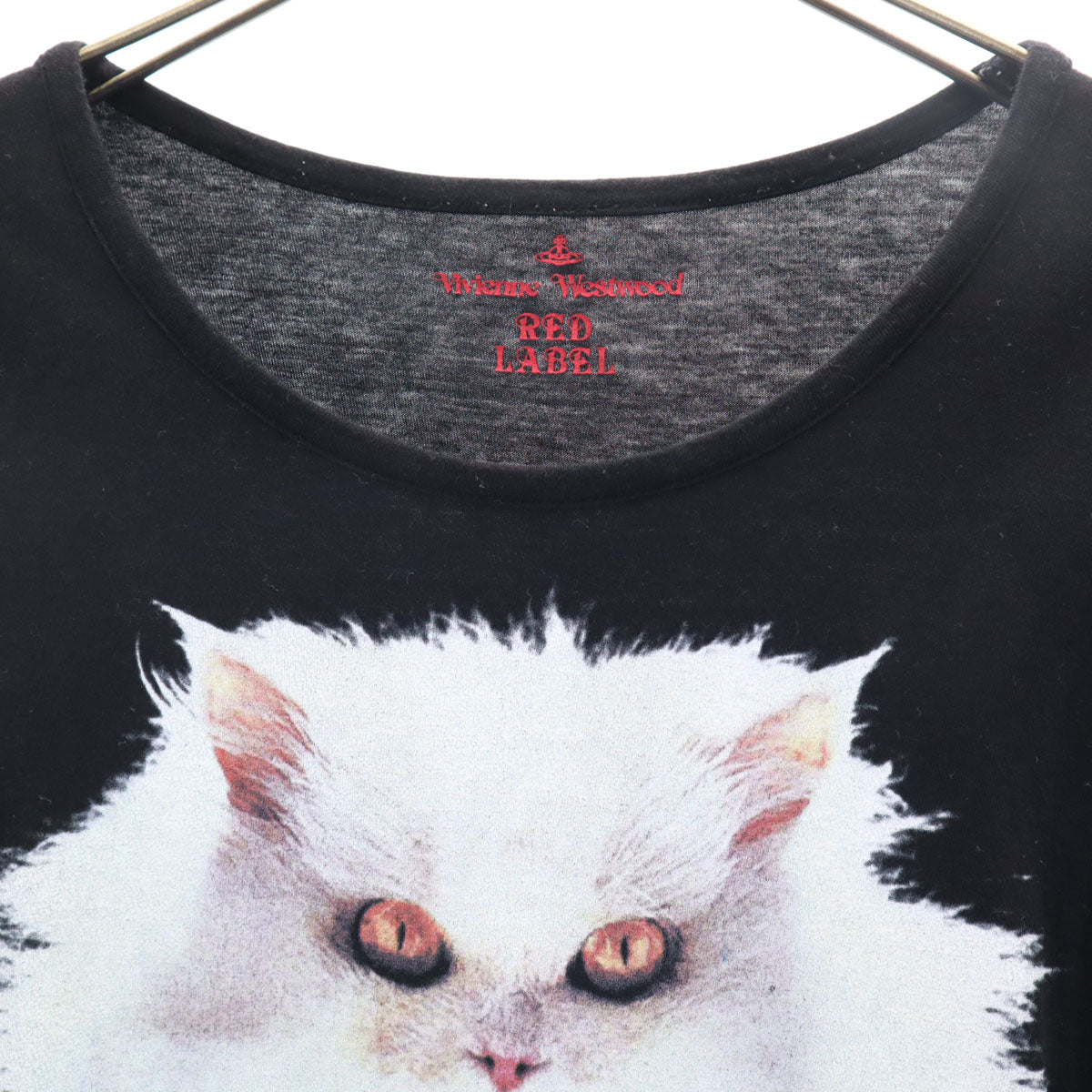 Vivienne Westwood RED LABEL ヴィヴィアンウエストウッドレッドレーベル 日本製 キャット プリント 長袖 カットソー 2 ブラック メンズ