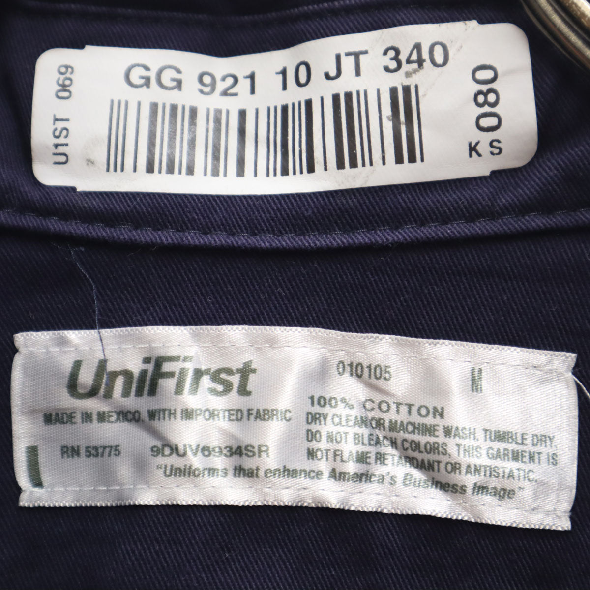 UniFirst ユニファースト 長袖 ワークシャツ M ネイビー メンズ