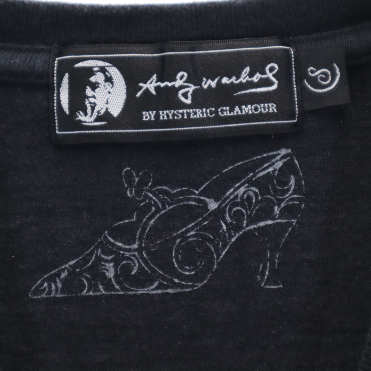 ANDY WARHOL BY HYSTERIC GLAMOUR アンディウォーホルバイヒステリックグラマー 日本製 スウェット S ブラック メンズ