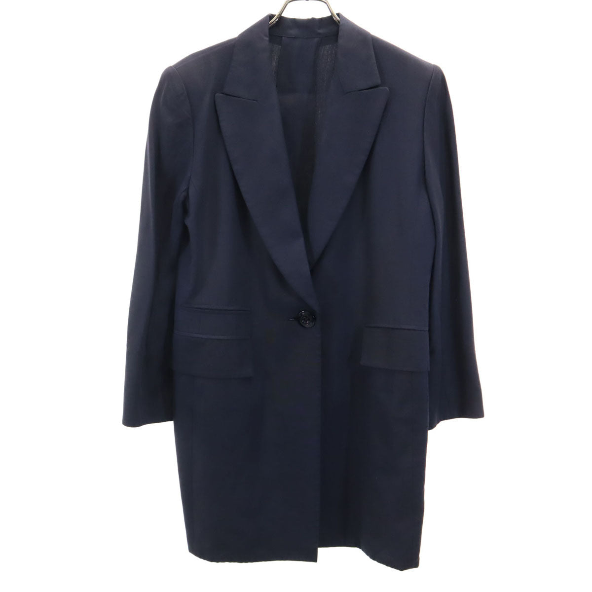 Christian Dior クリスチャンディオール 90s オールド チェスターコート 9 ネイビー レディース