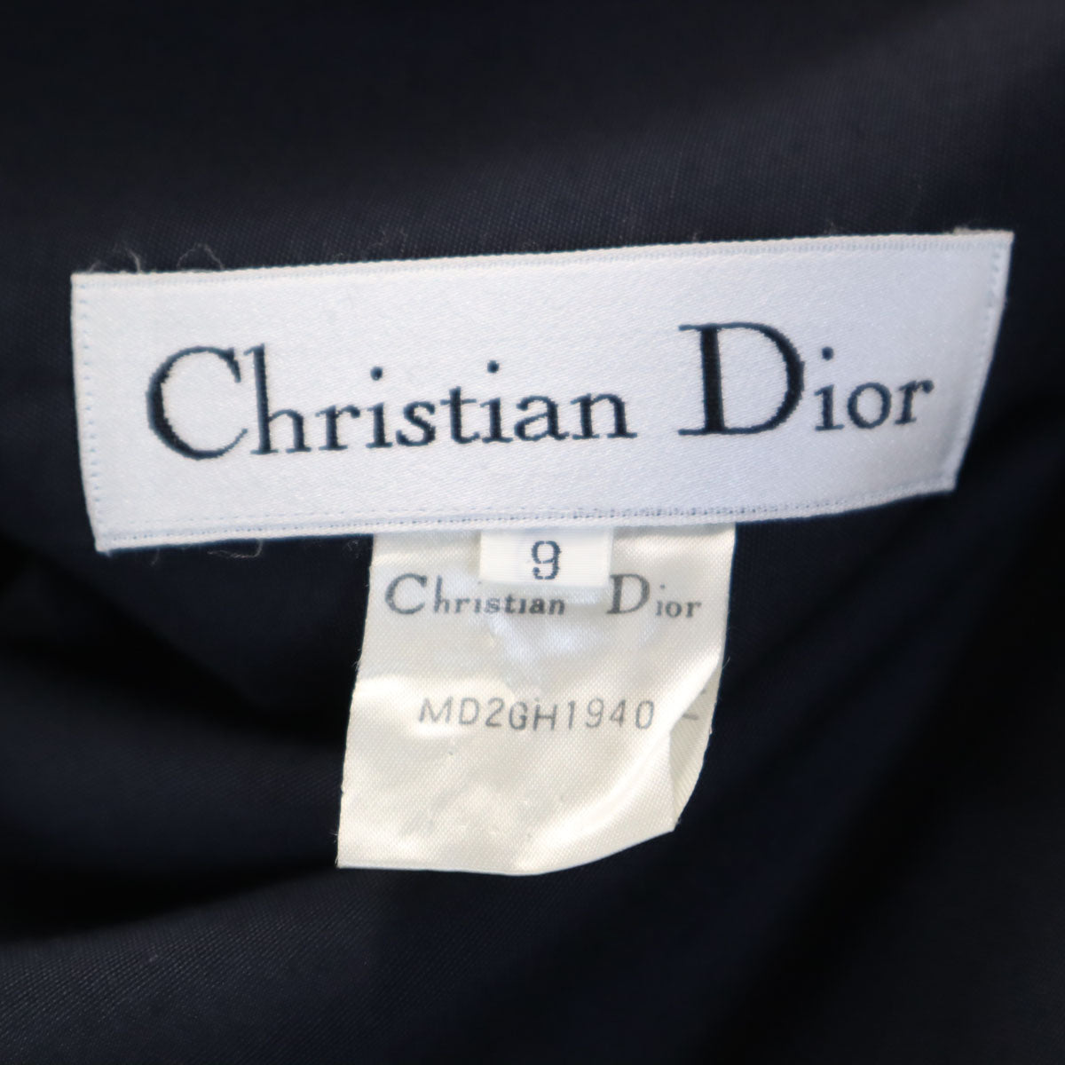 Christian Dior クリスチャンディオール 90s オールド チェスターコート 9 ネイビー レディース