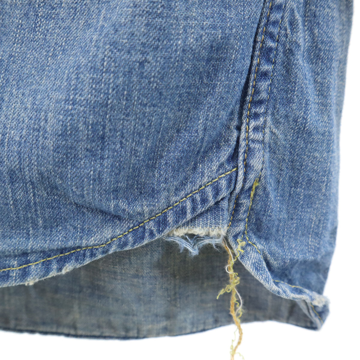 REMI RELIEF レミレリーフ 日本製 スタッズ 長袖 ダメージ加工 デニム ウエスタンシャツ S レディース