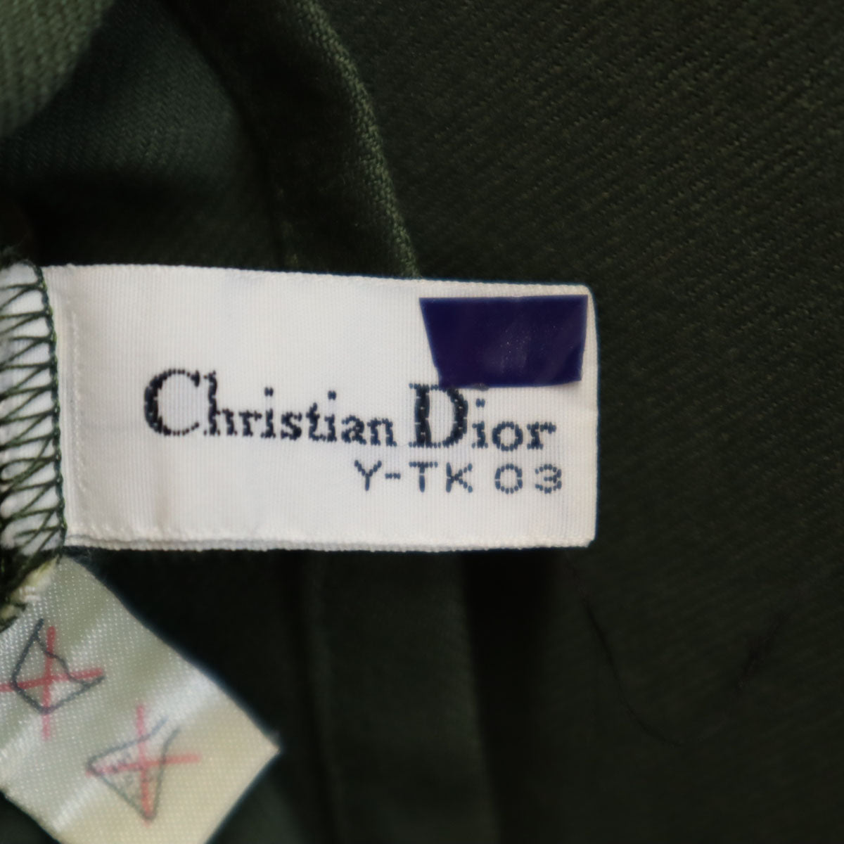 Christian Dior クリスチャンディオール 90s オールド 長袖 シャツ L カーキ レディース