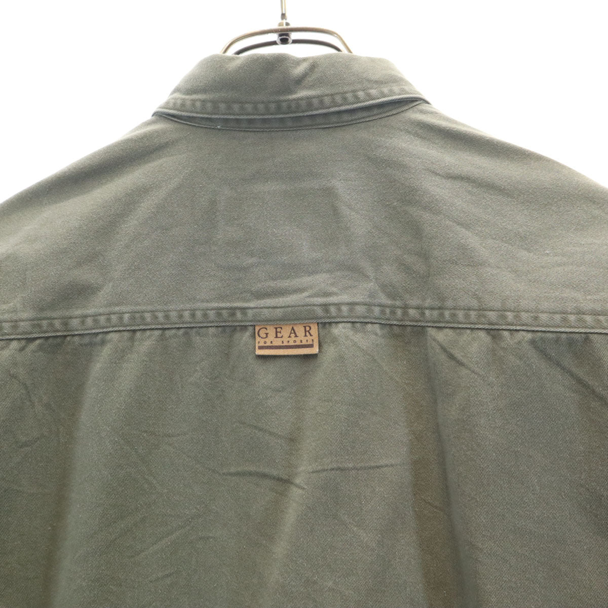 GEAR ギア 長袖 ボタンダウンシャツ S カーキ メンズ