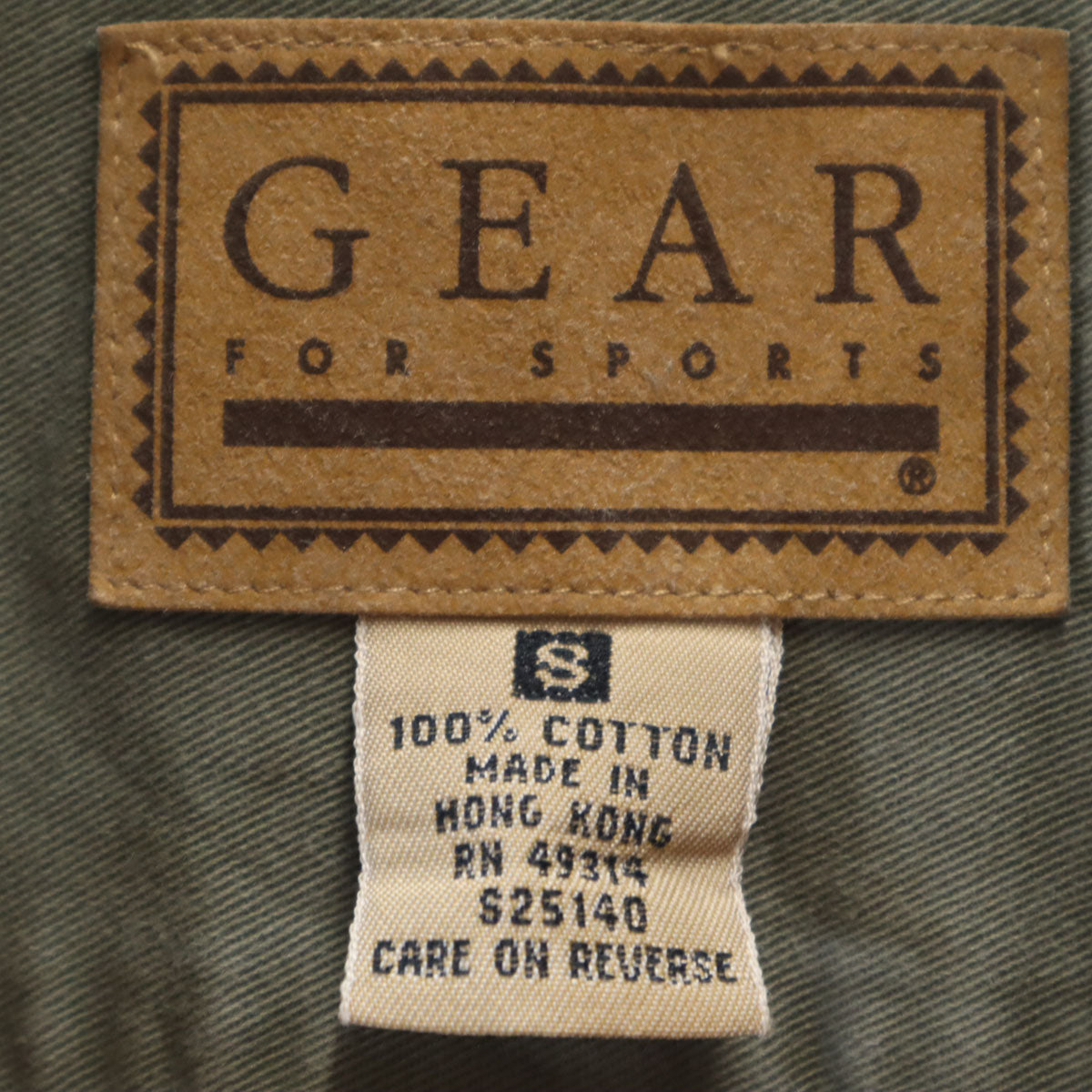 GEAR ギア 長袖 ボタンダウンシャツ S カーキ メンズ