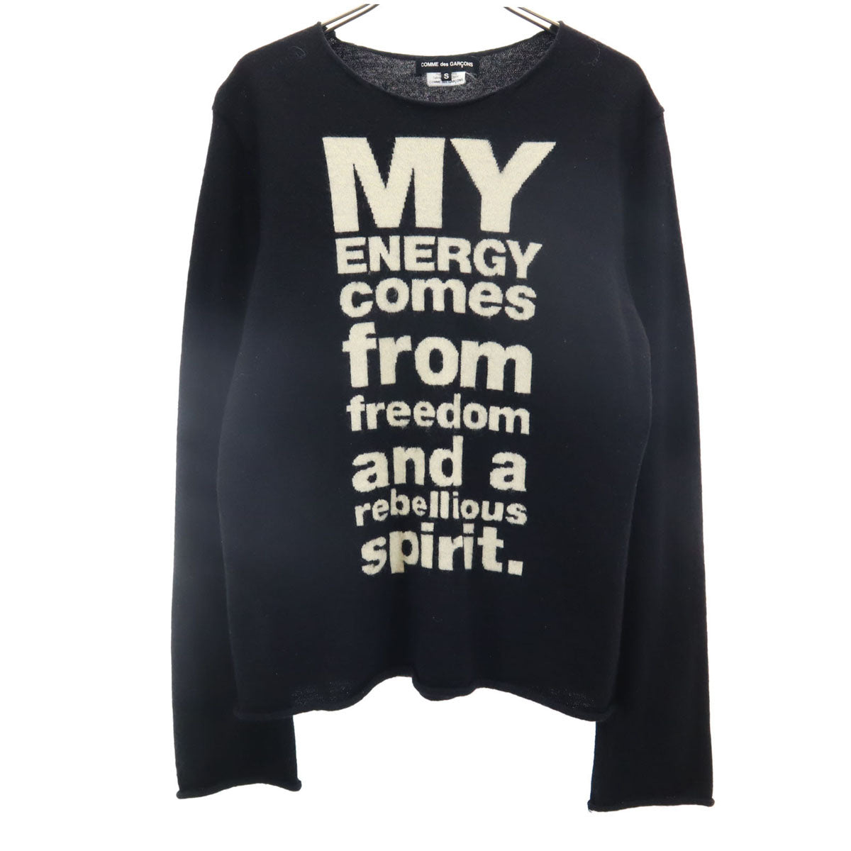 COMME des GARCONS コムデギャルソン 2010年 ウール 長袖 セーター S 黒 ニット メンズ