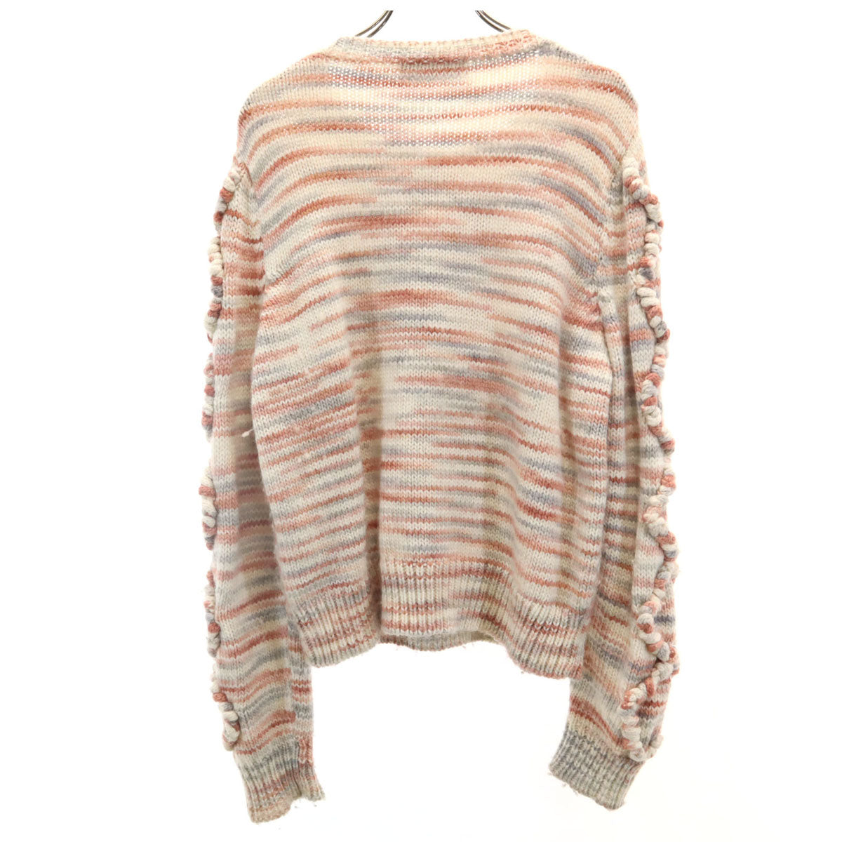 COACH コーチ ウールブレンド 総柄 長袖 セーター S ピンク ニット レディース