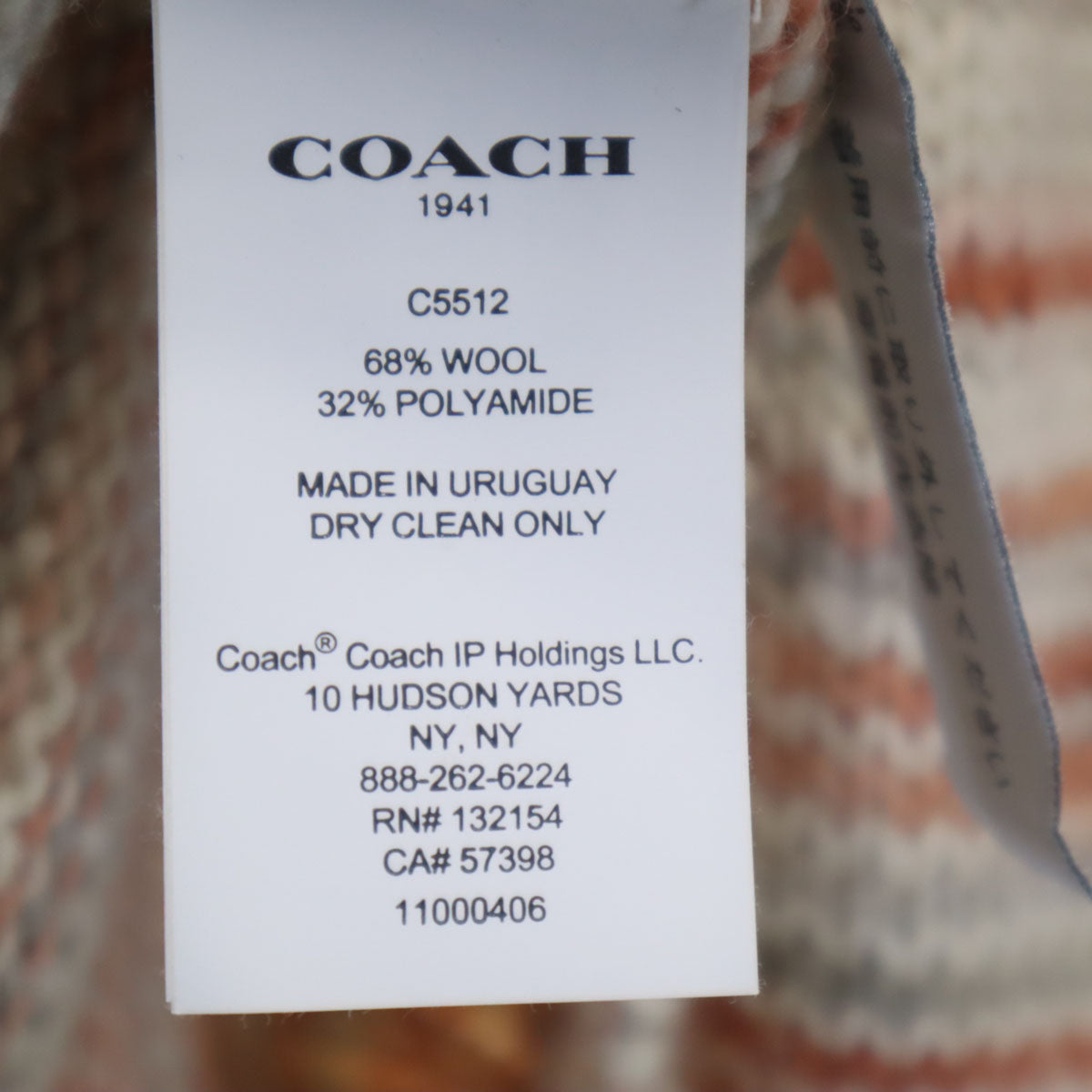 COACH コーチ ウールブレンド 総柄 長袖 セーター S ピンク ニット レディース