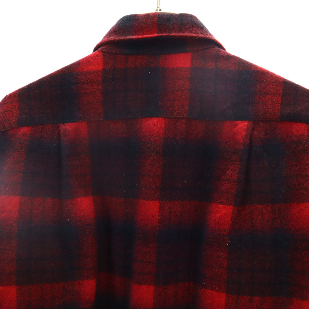 PENDLETON ペンドルトン 70s USA製 ウール ヴィンテージ チェック柄 長袖 シャツ 16 赤系 メンズ