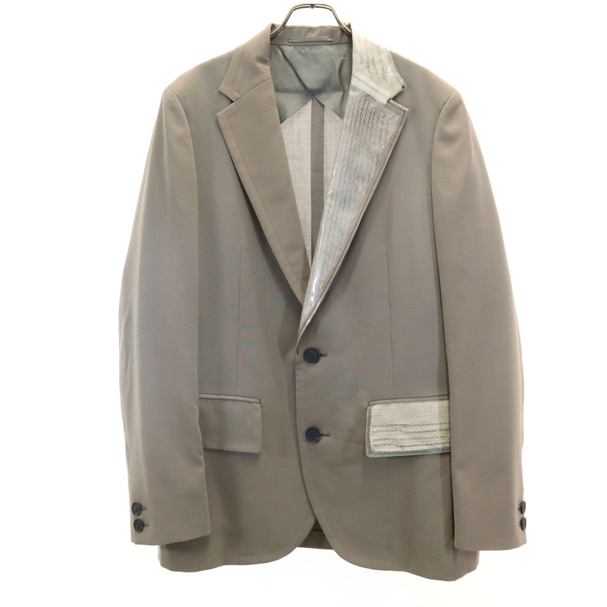 kolor カラー 日本製 ウールブレンド テーラードジャケット 2 カーキベージュ メンズ