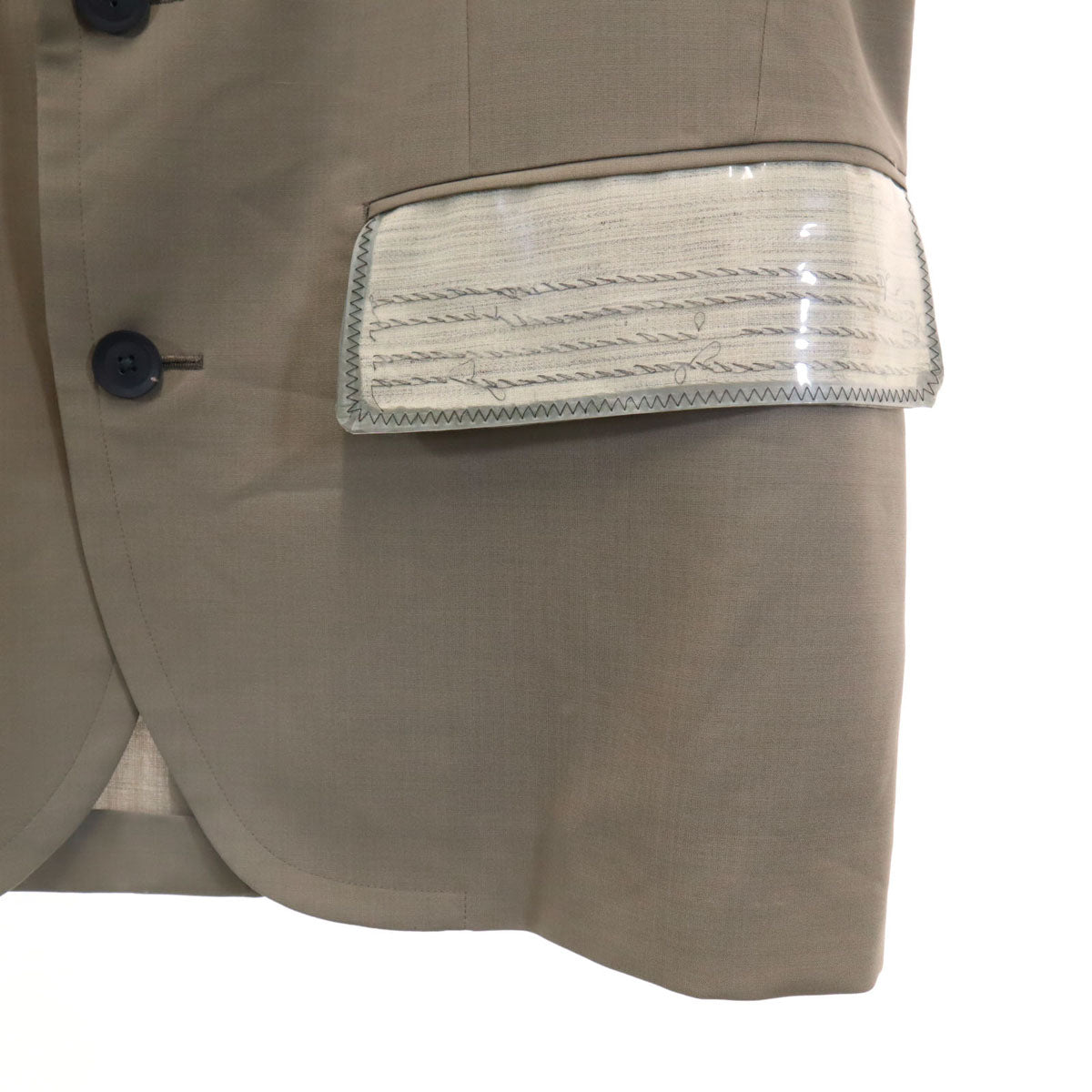 kolor カラー 日本製 ウールブレンド テーラードジャケット 2 カーキベージュ メンズ