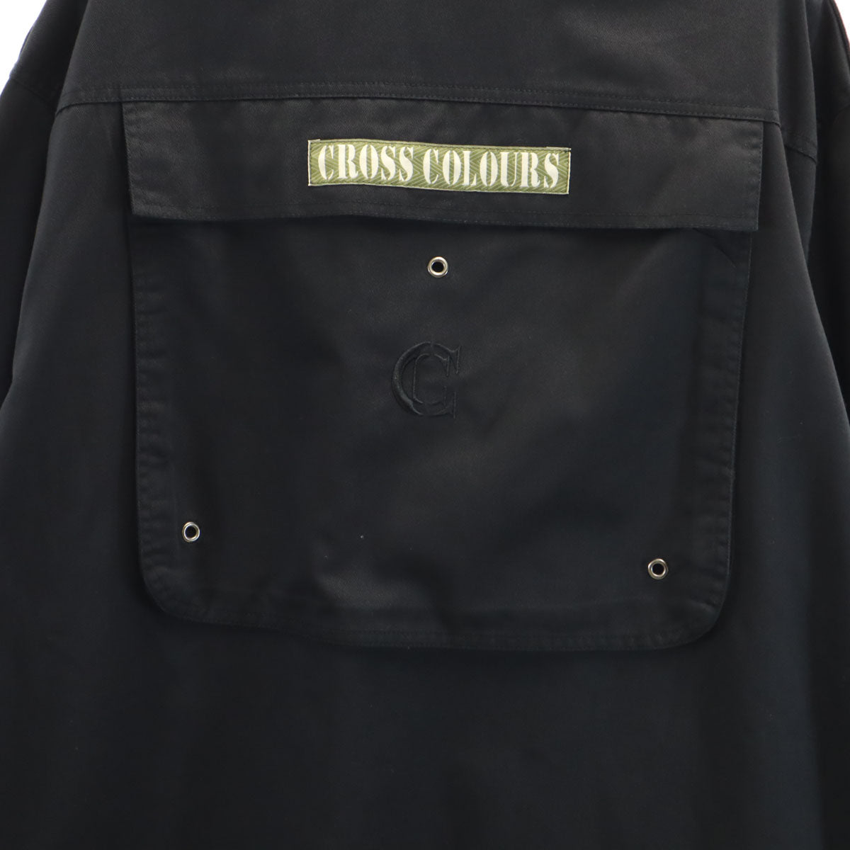 CROSS COLOURS Bruno Mars クロスカラーズ 長袖 ワークシャツ L ブラック メンズ