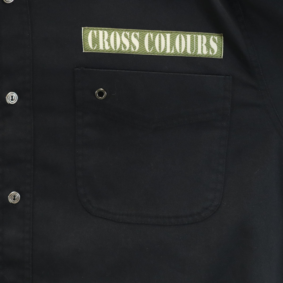 CROSS COLOURS Bruno Mars クロスカラーズ 長袖 ワークシャツ L ブラック メンズ