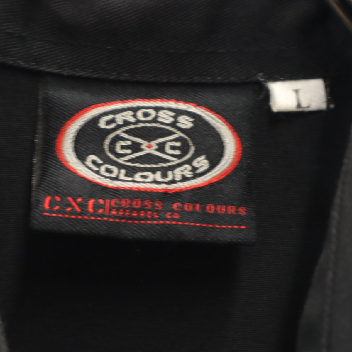 CROSS COLOURS Bruno Mars クロスカラーズ 長袖 ワークシャツ L ブラック メンズ