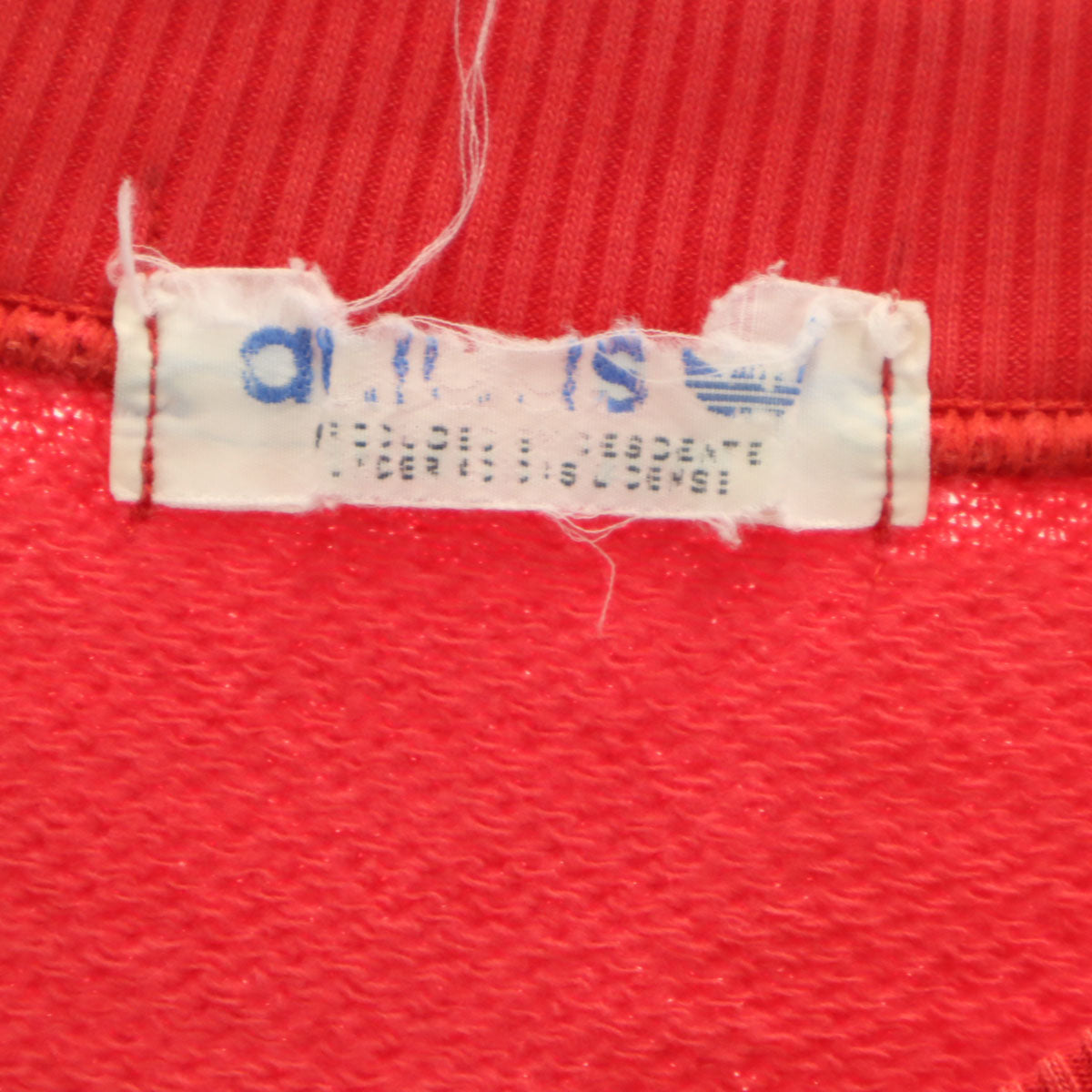 adidas アディダス 70s 80s ヴィンテージ トレフォイルロゴ刺繍 長袖 トレーナー l 赤 デサント メンズ