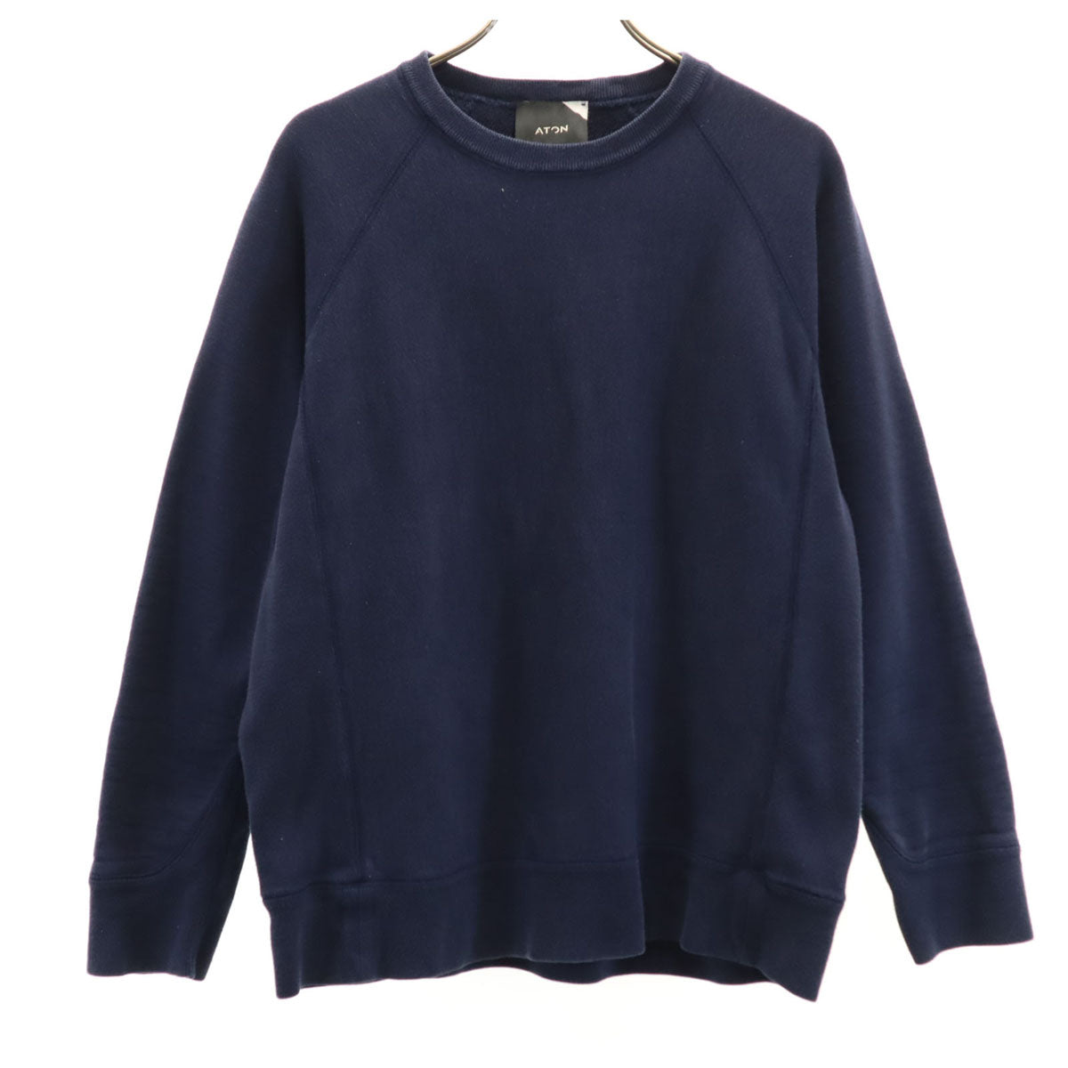 ATON エイトン 日本製 長袖 スウェット トレーナー 2 ネイビー レディース