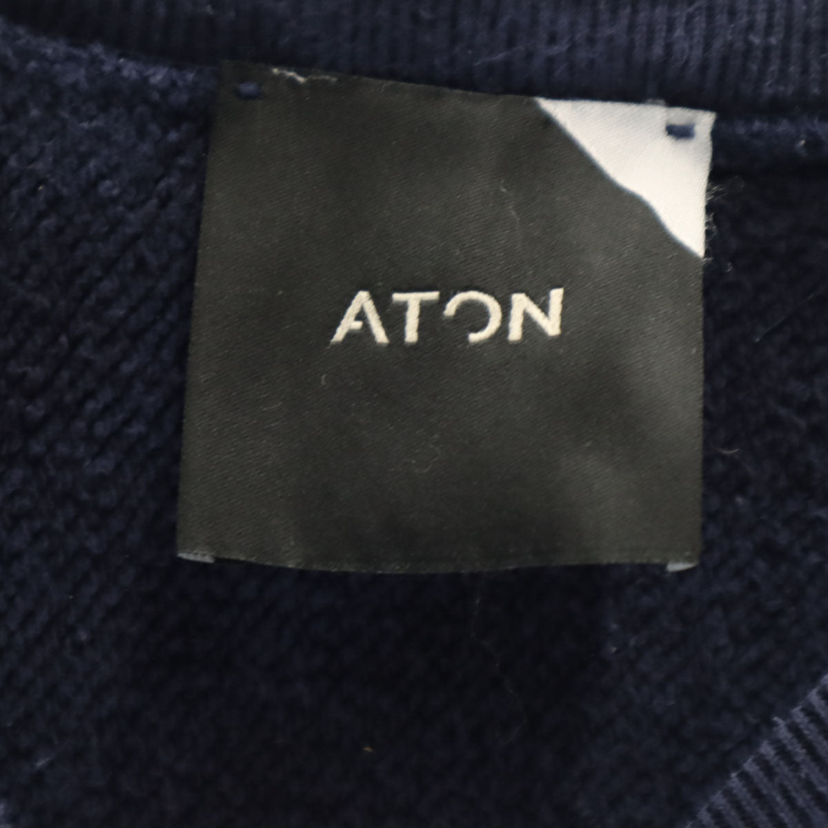 ATON エイトン 日本製 長袖 スウェット トレーナー 2 ネイビー レディース