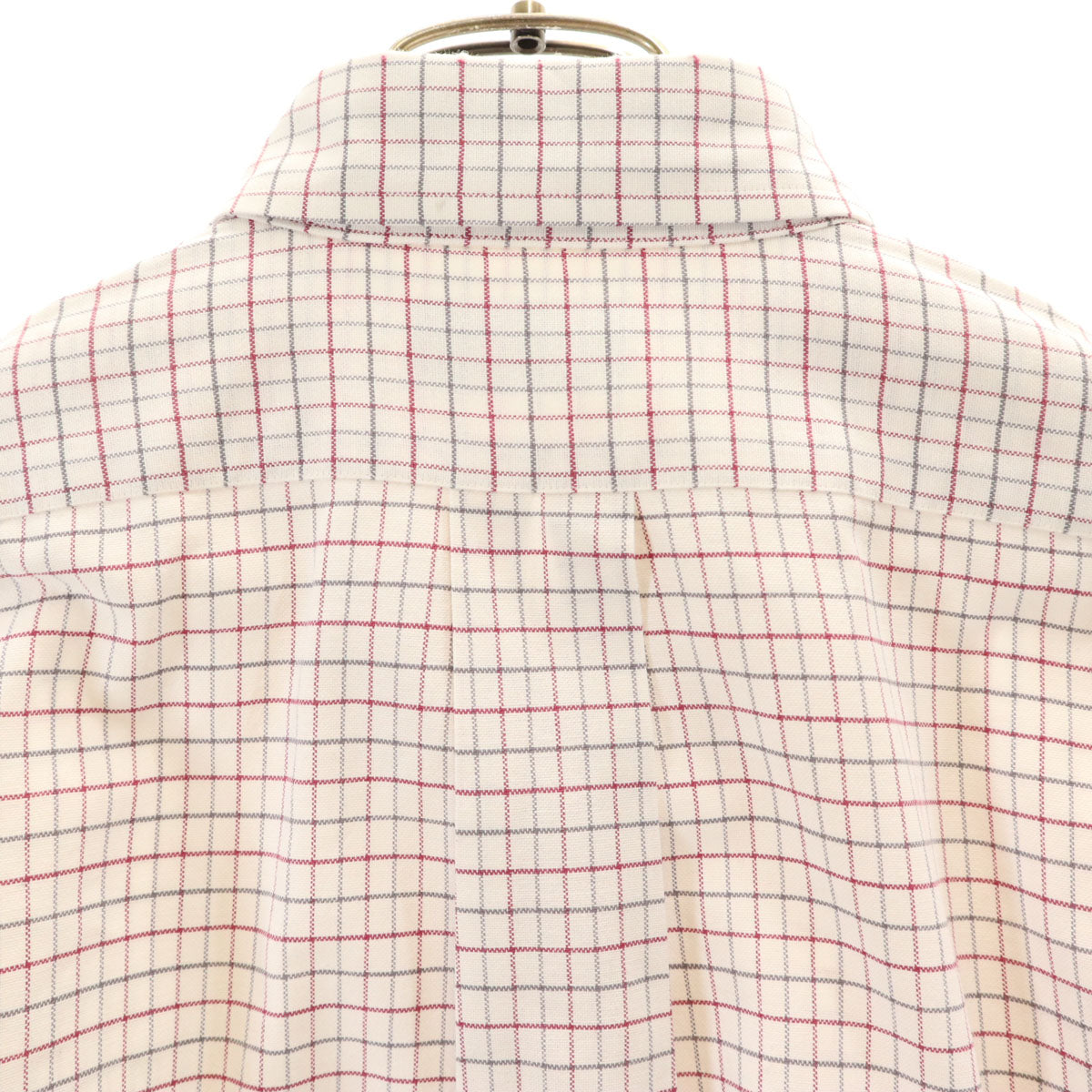 L.L.Bean エルエルビーン 80s USA製 ヴィンテージ チェック柄 長袖 ボタンダウンシャツ 17-34 ホワイト アウトドア メンズ