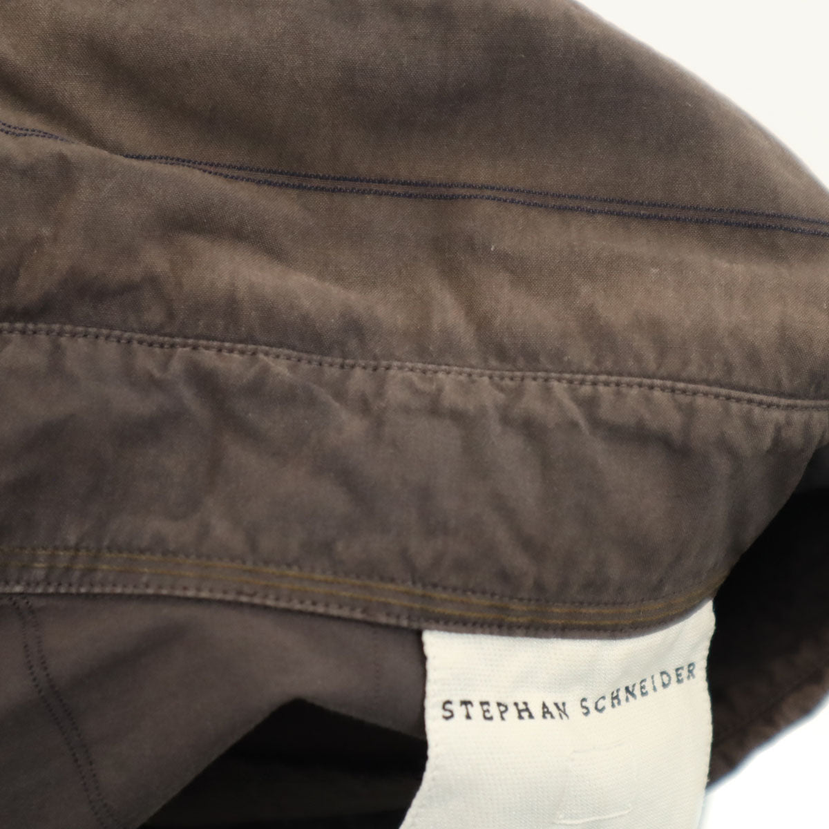 STEPHAN SCHNEIDER ステファンシュナイダー 日本製 長袖 コットンシャツ 5 チャコール メンズ