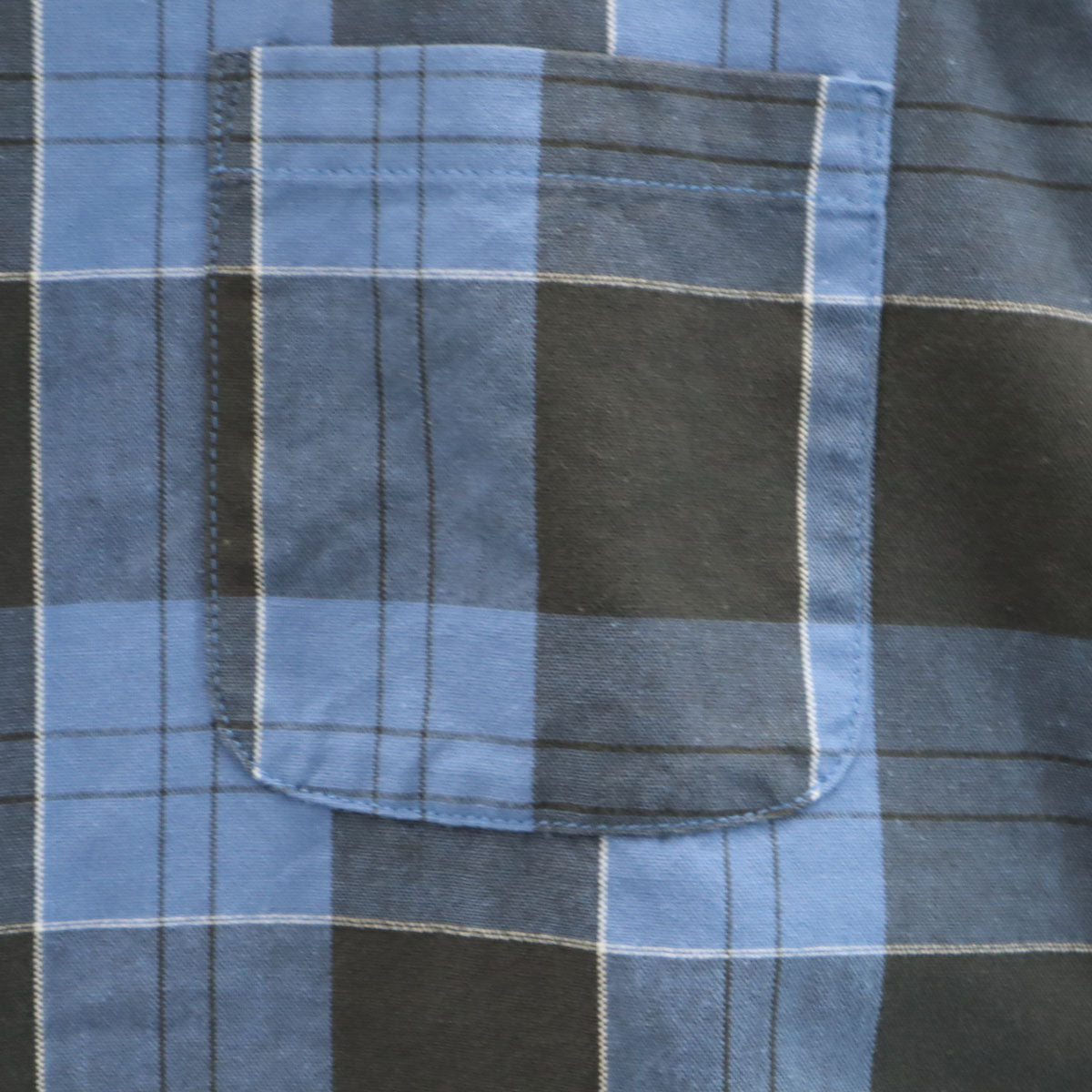 HYSTERIC GLAMOUR ヒステリックグラマー 日本製 チェック柄 長袖 コットンシャツ L ブルー系 メンズ