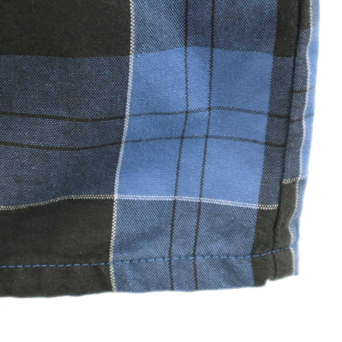 HYSTERIC GLAMOUR ヒステリックグラマー 日本製 チェック柄 長袖 コットンシャツ L ブルー系 メンズ