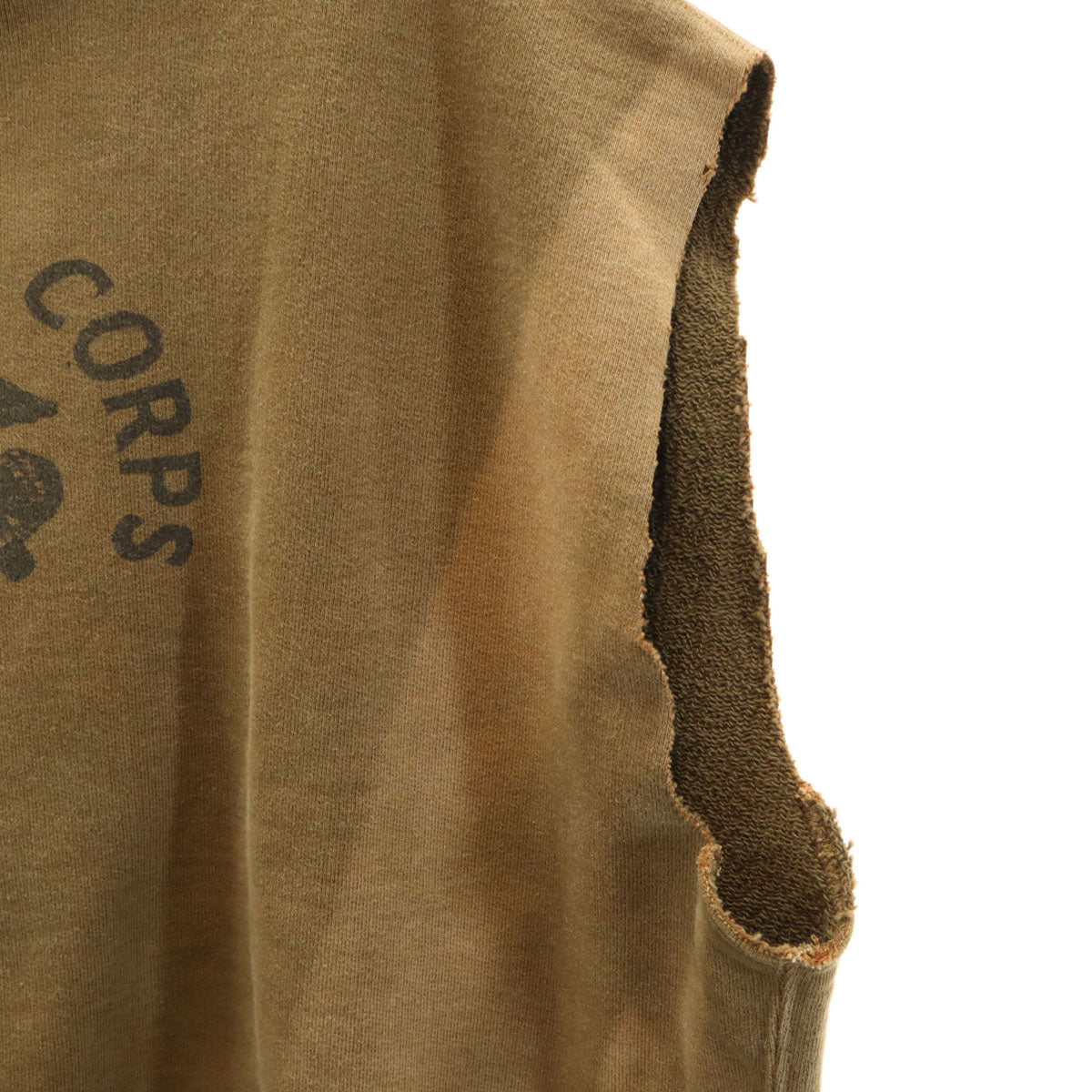 BOWWOW バウワウ 日本製 ノースリーブ 日焼け加工 スウェット XL ブラウン メンズ