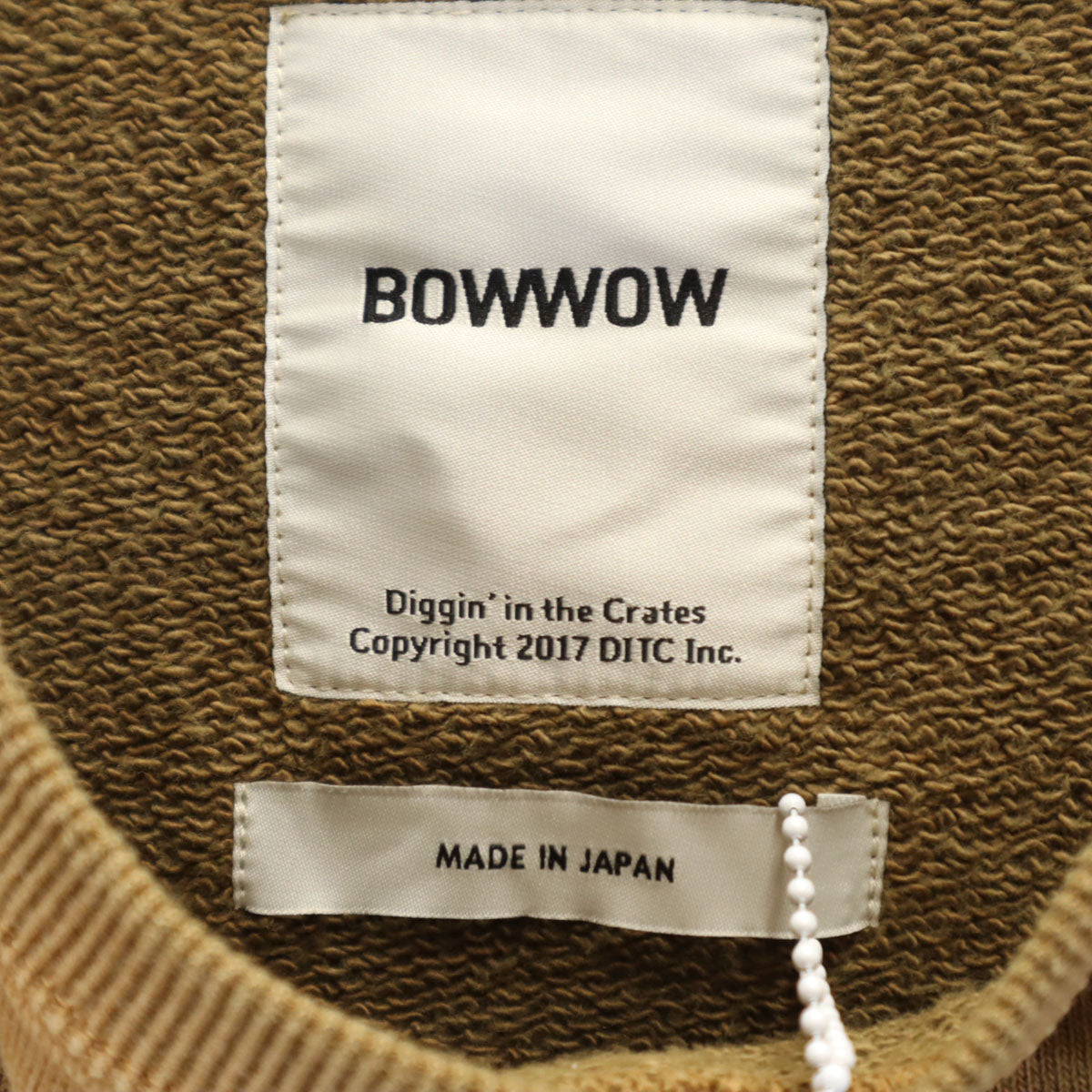 BOWWOW バウワウ 日本製 ノースリーブ 日焼け加工 スウェット XL ブラウン メンズ