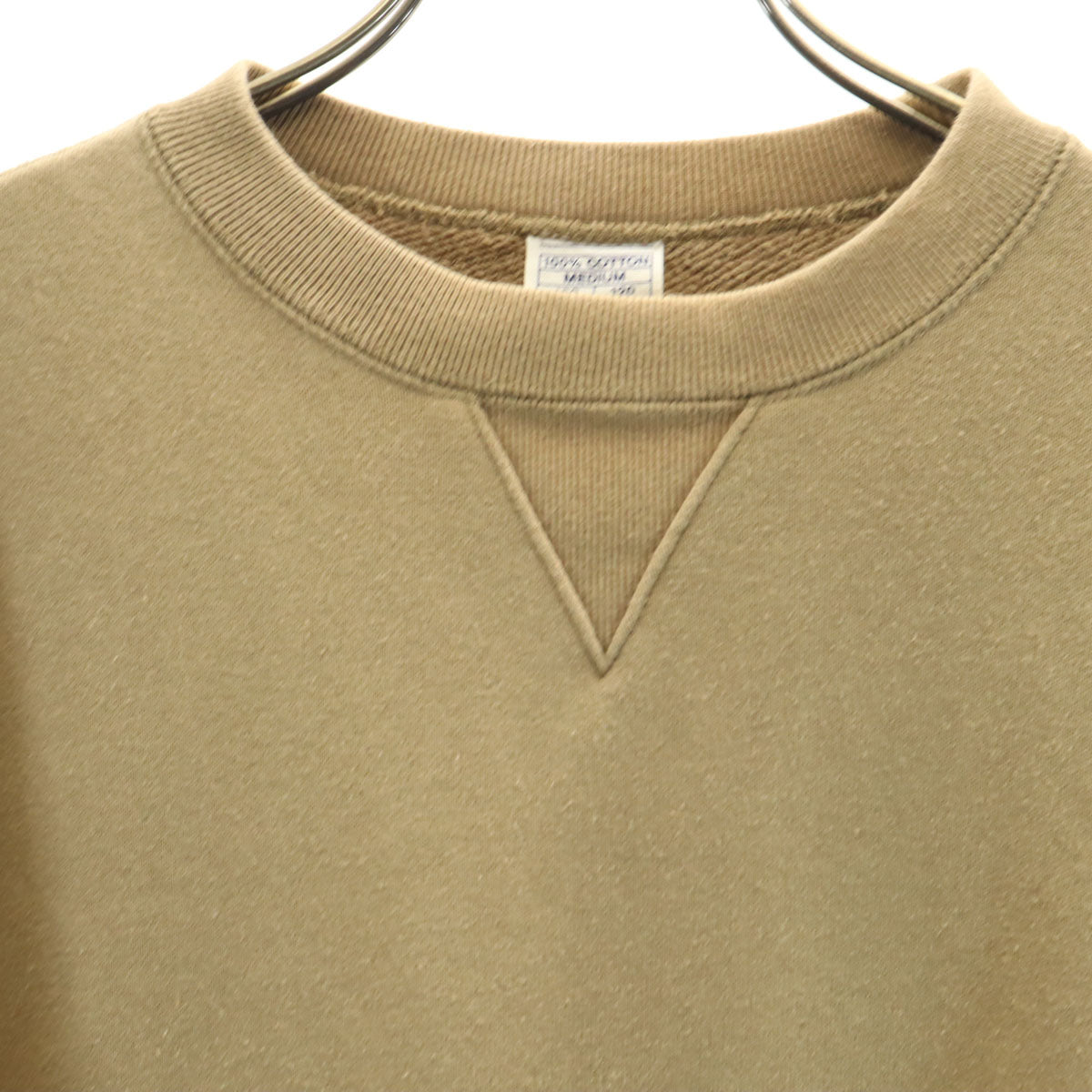 LOOPWHEELER ループウィラー 日本製 半袖 スウェット M ベージュ 無地 メンズ