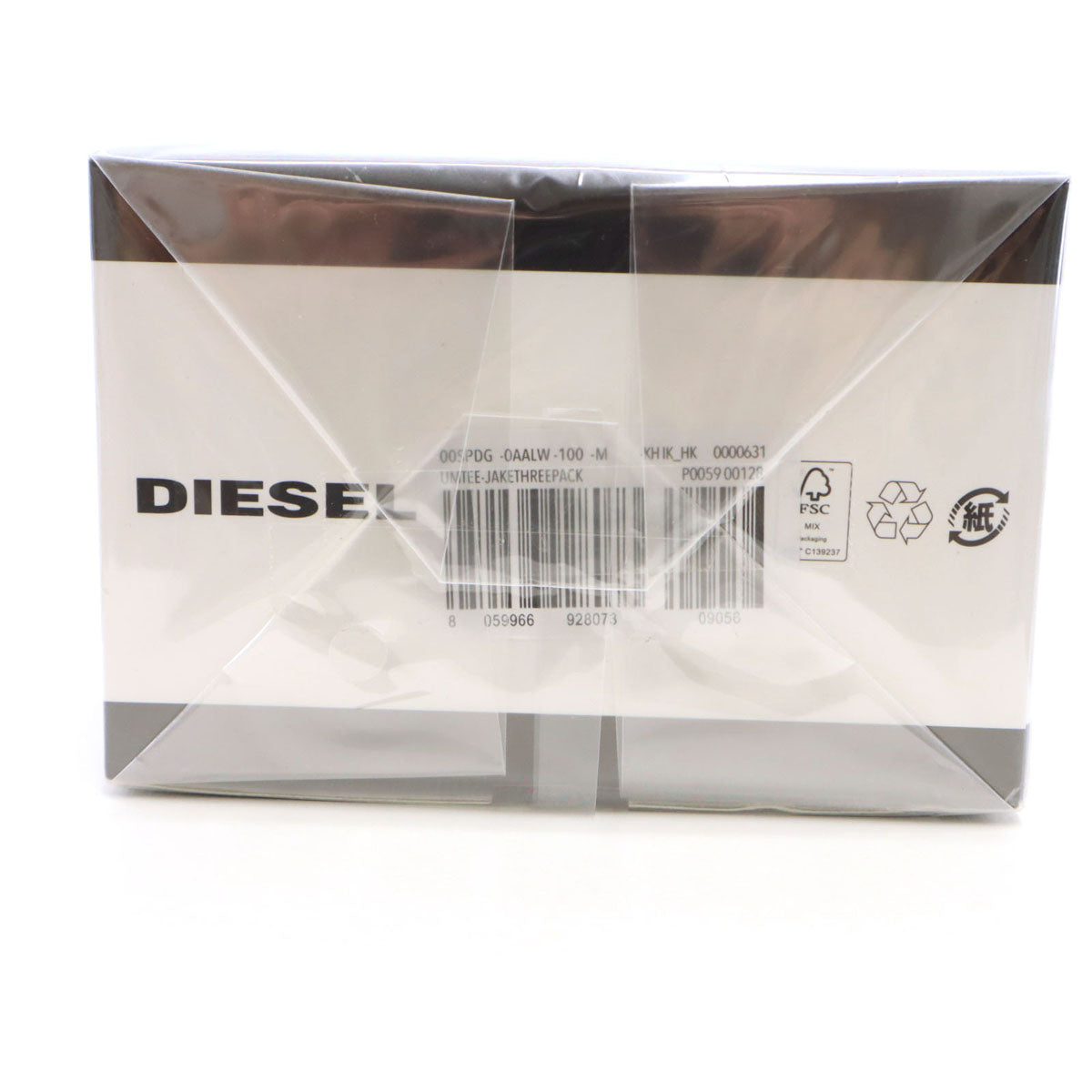 未使用 DIESEL ディーゼル ワンポイントロゴ 半袖 3枚組 Tシャツ M ホワイト メンズ