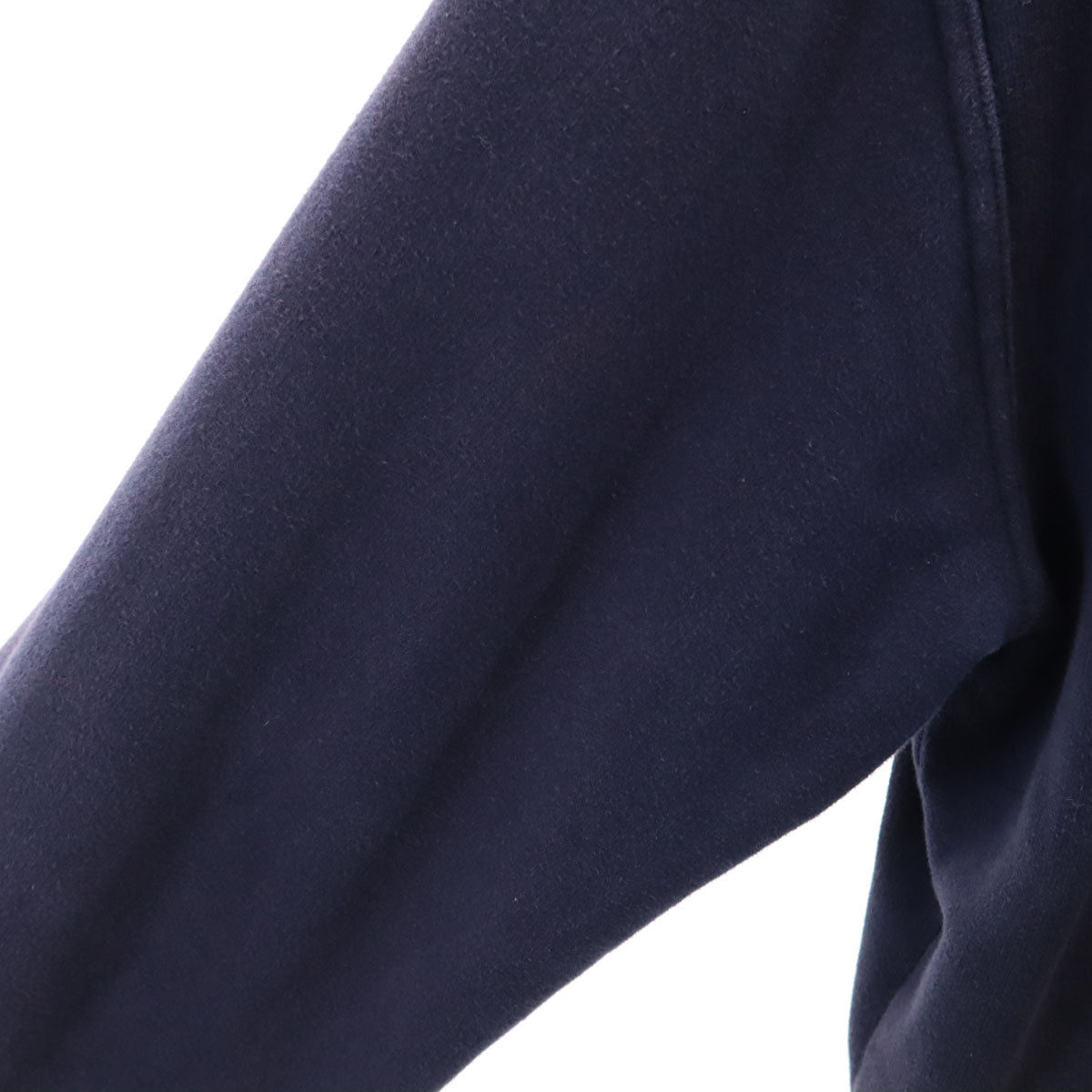 HERMES エルメス イタリア製 長袖 スウェット ジップパーカー S ネイビー 裏起毛 レディース