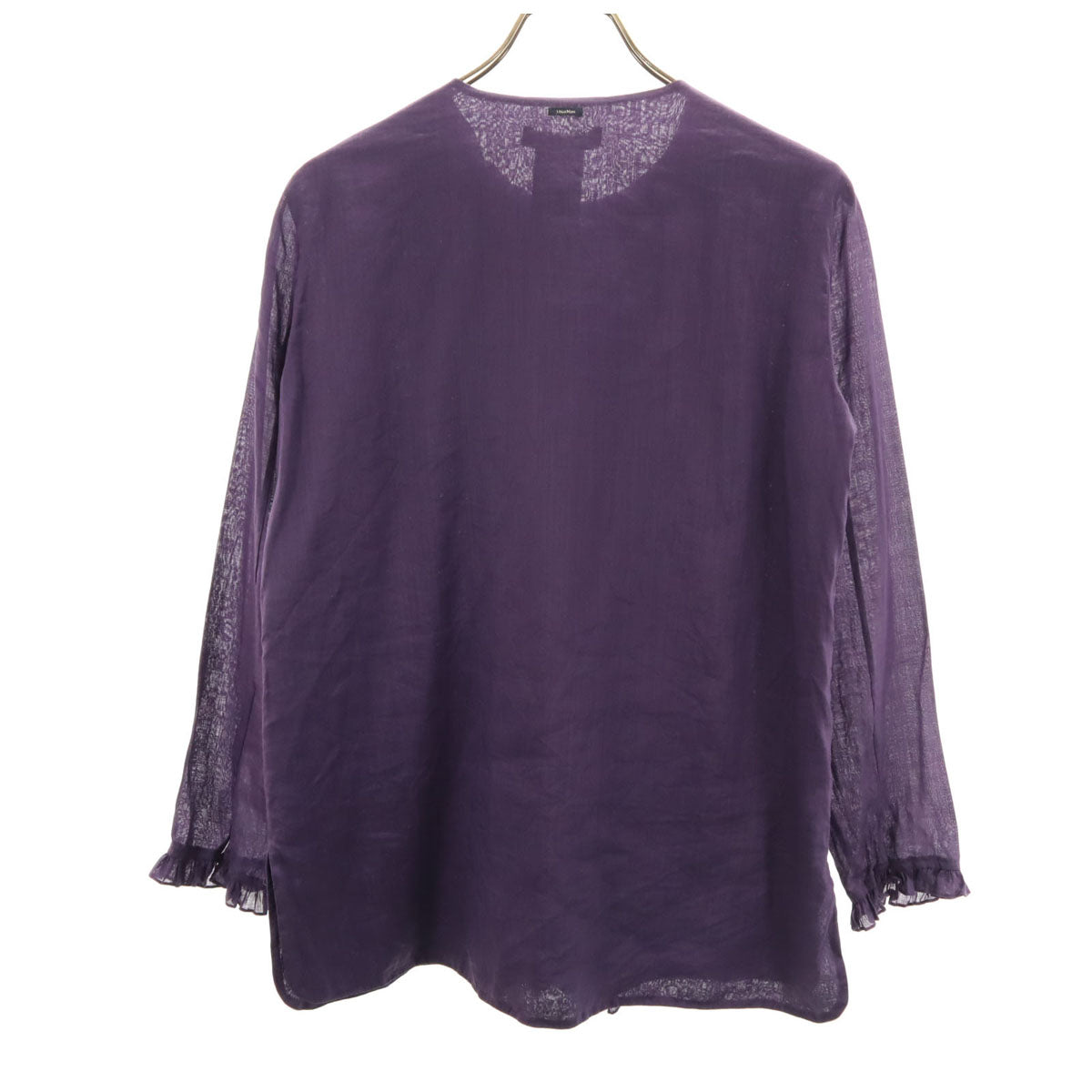 S Max Mara エスマックスマーラ 長袖 ブラウス 36 パープル レディース