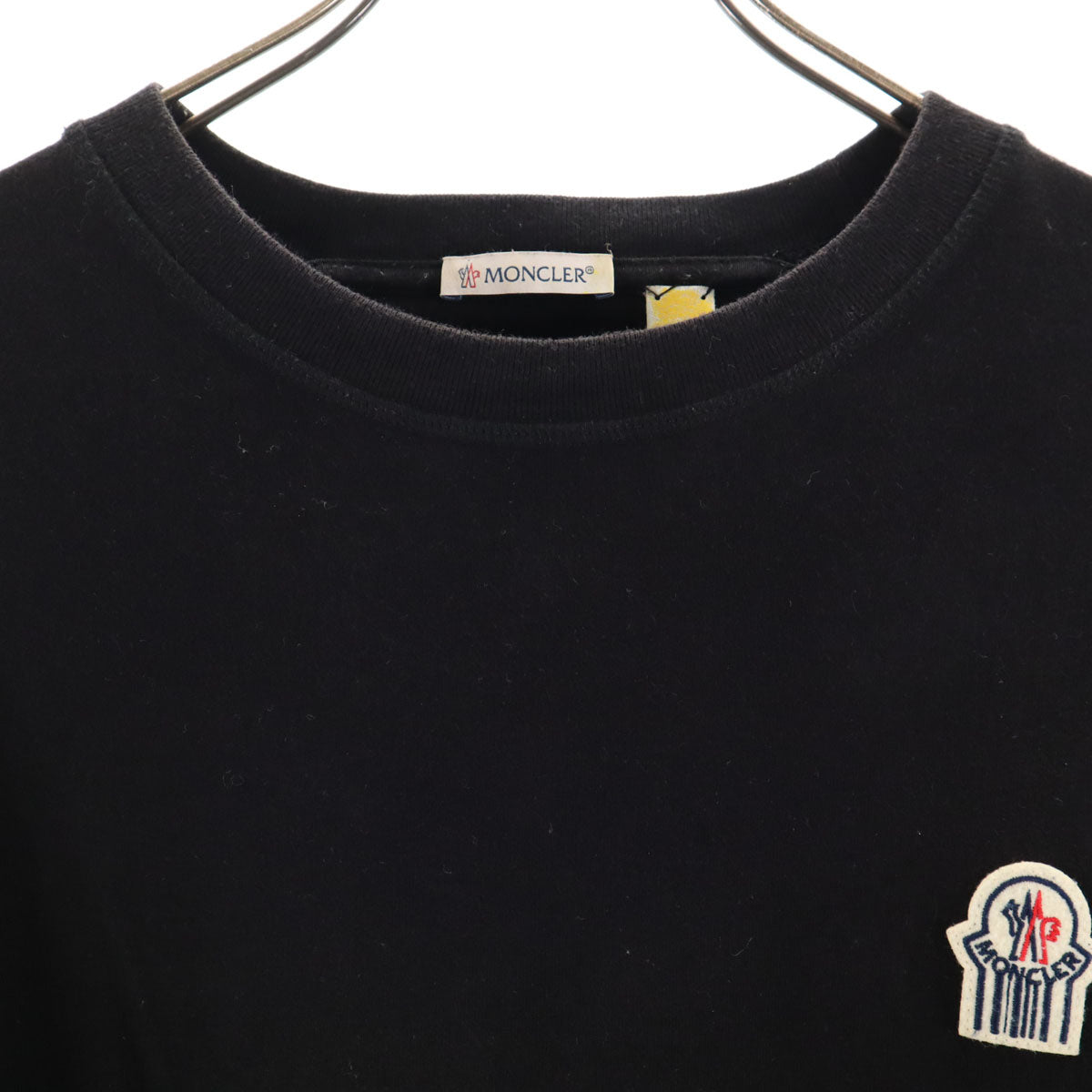 MONCLER モンクレール ロゴワッペン 半袖 Tシャツ M ブラック メンズ