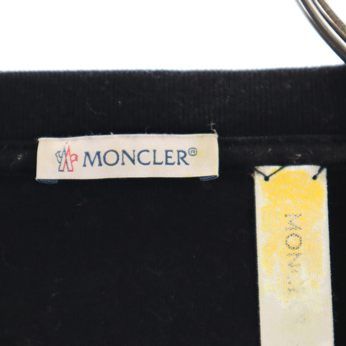 MONCLER モンクレール ロゴワッペン 半袖 Tシャツ M ブラック メンズ