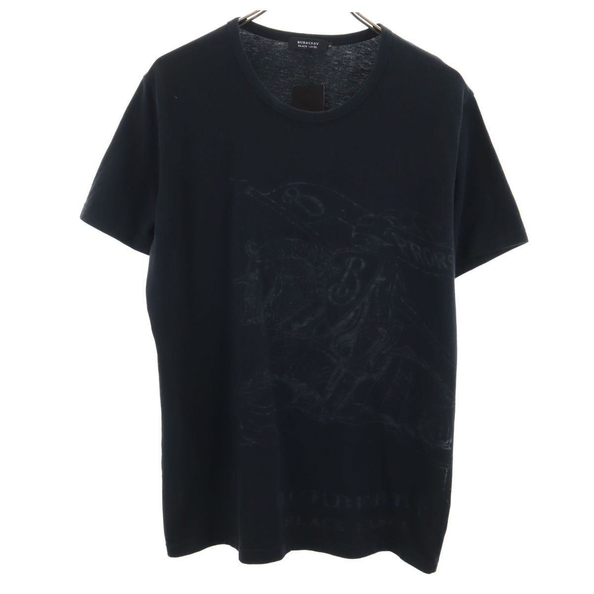 未使用 BURBERRY BLACK LABEL バーバリーブラックレーベル 日本製 半袖 Tシャツ 3 ブラック 三陽商会 メンズ