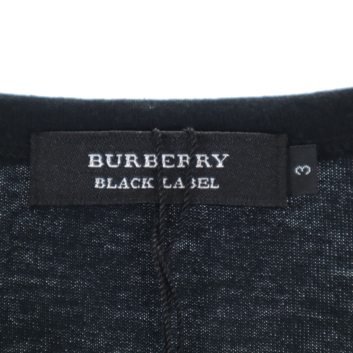 未使用 BURBERRY BLACK LABEL バーバリーブラックレーベル 日本製 半袖 Tシャツ 3 ブラック 三陽商会 メンズ