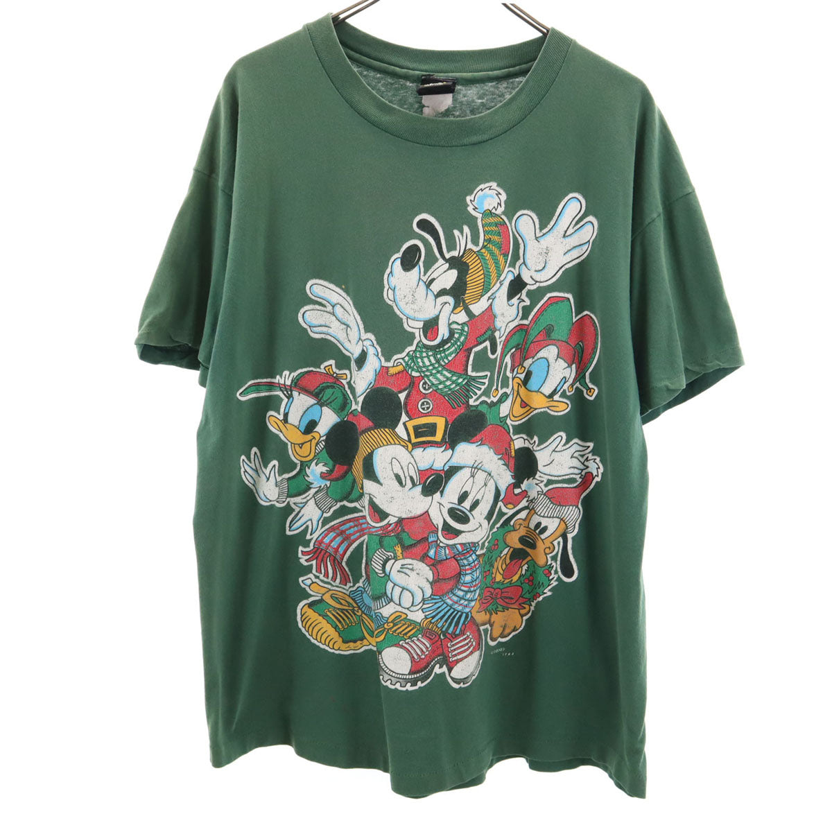 MICKEY UNLIMITED ミッキー アンリミテッド 90s オールド 半袖 Tシャツ グリーン系 ディズニー メンズ