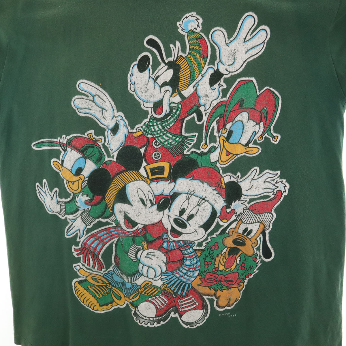 MICKEY UNLIMITED ミッキー アンリミテッド 90s オールド 半袖 Tシャツ グリーン系 ディズニー メンズ
