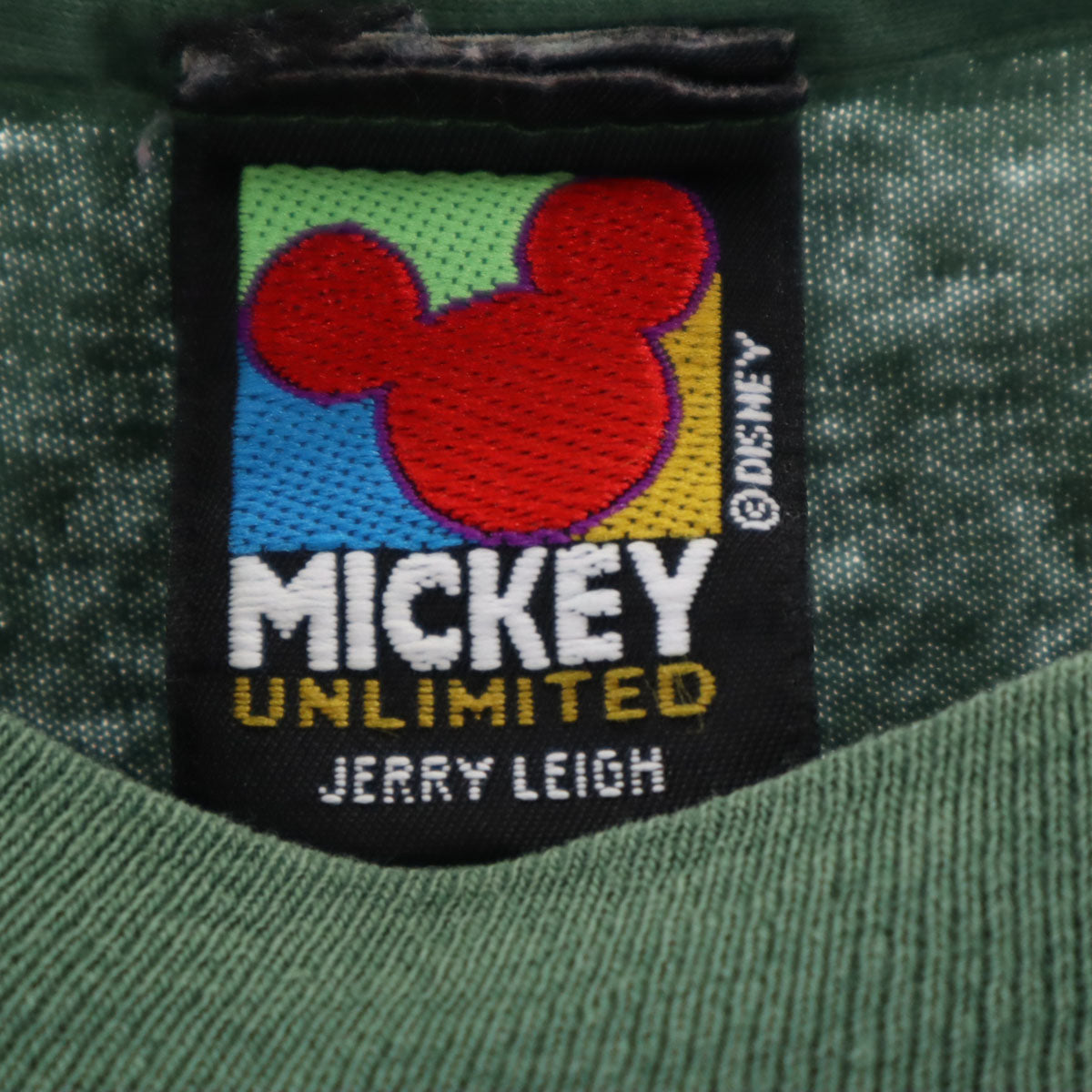 MICKEY UNLIMITED ミッキー アンリミテッド 90s オールド 半袖 Tシャツ グリーン系 ディズニー メンズ