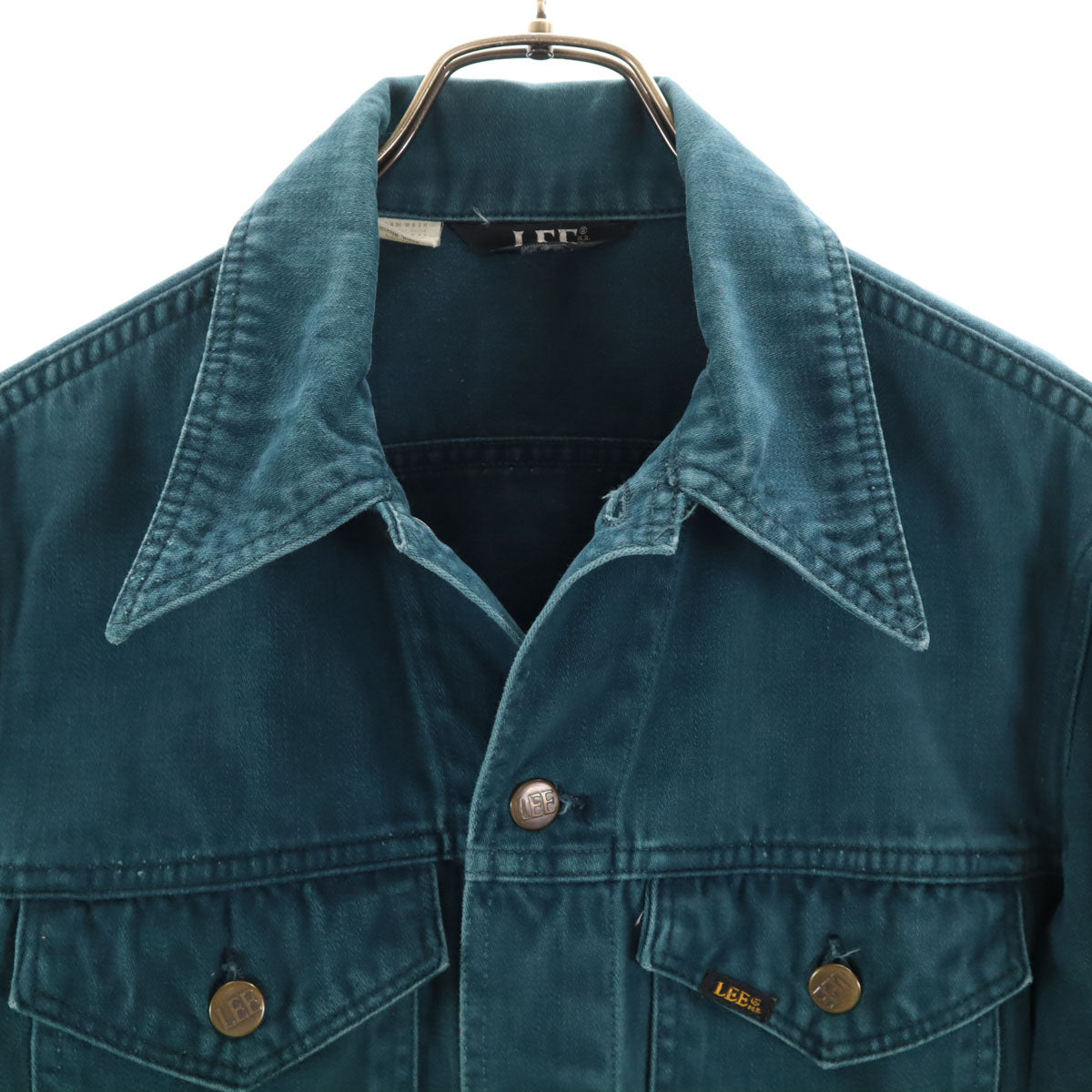 Lee リー 70s USA製 ヴィンテージ 長袖 トラッカー ジャケット 深緑系 メンズ