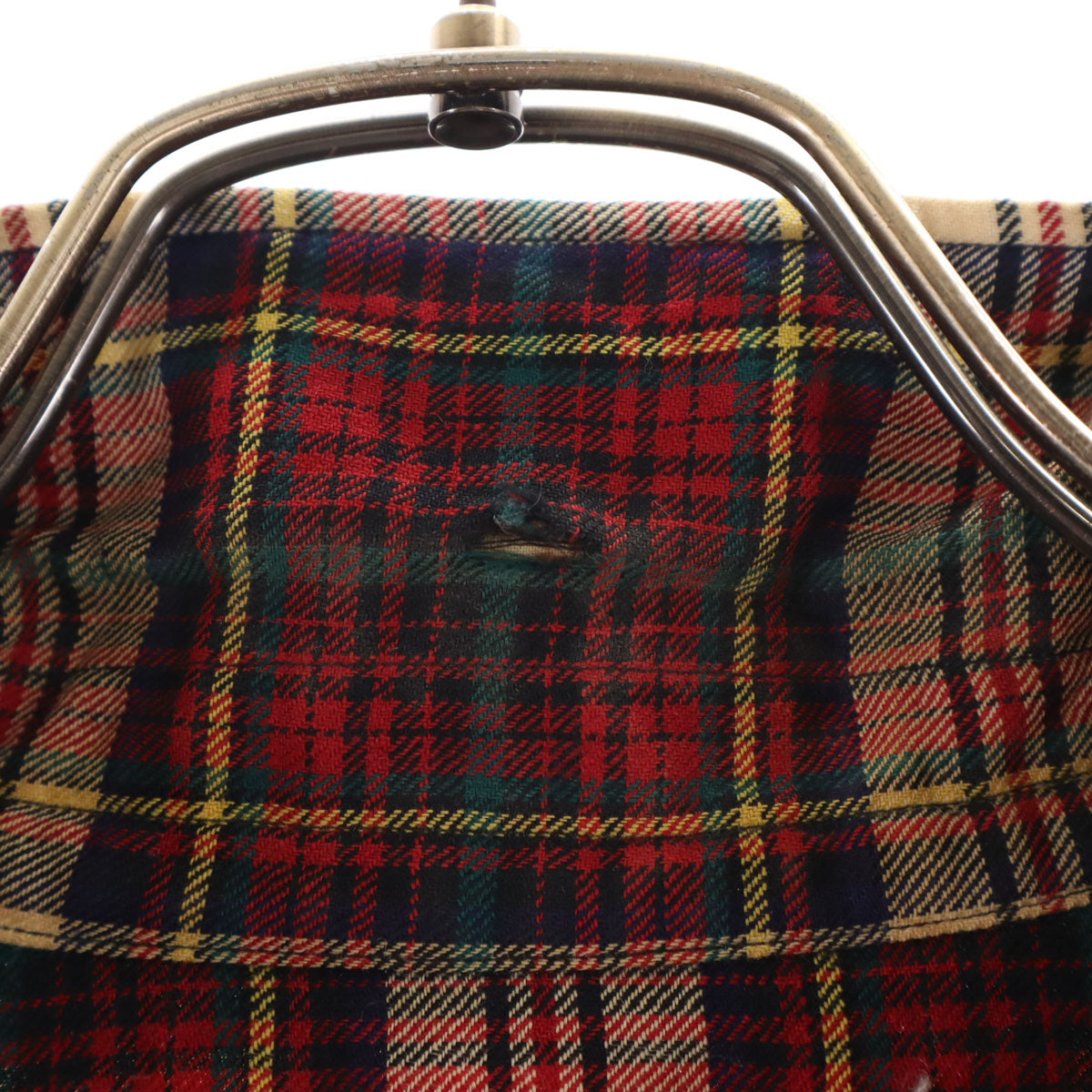 Hathaway ハサウェイ 60s ヴィンテージ 開襟 チェック柄 長袖 オープンカラーシャツ M レッド メンズ