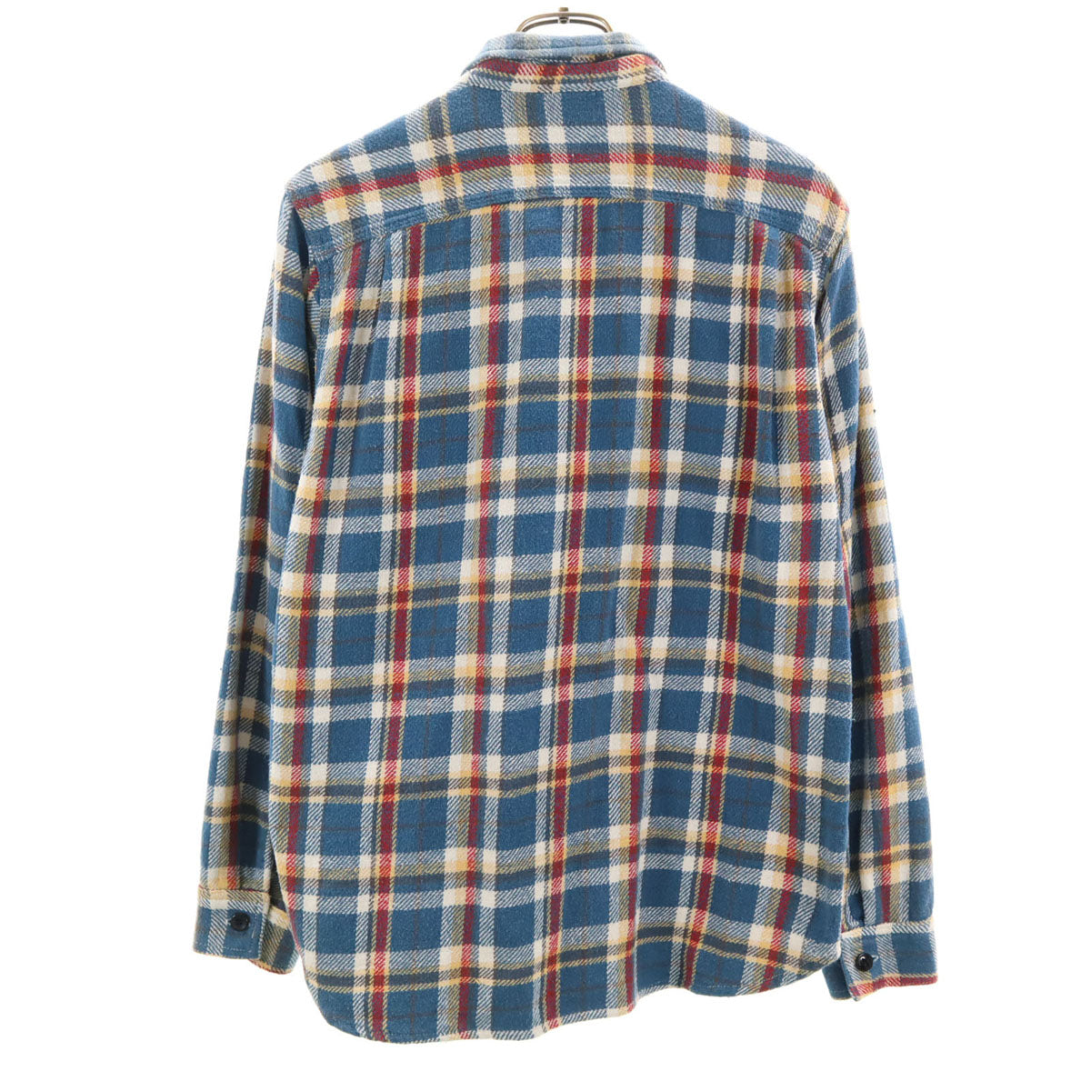FIVE BROTHER ファイブブラザー USA製 チェック柄 長袖 シャツ L ネイビー系 メンズ