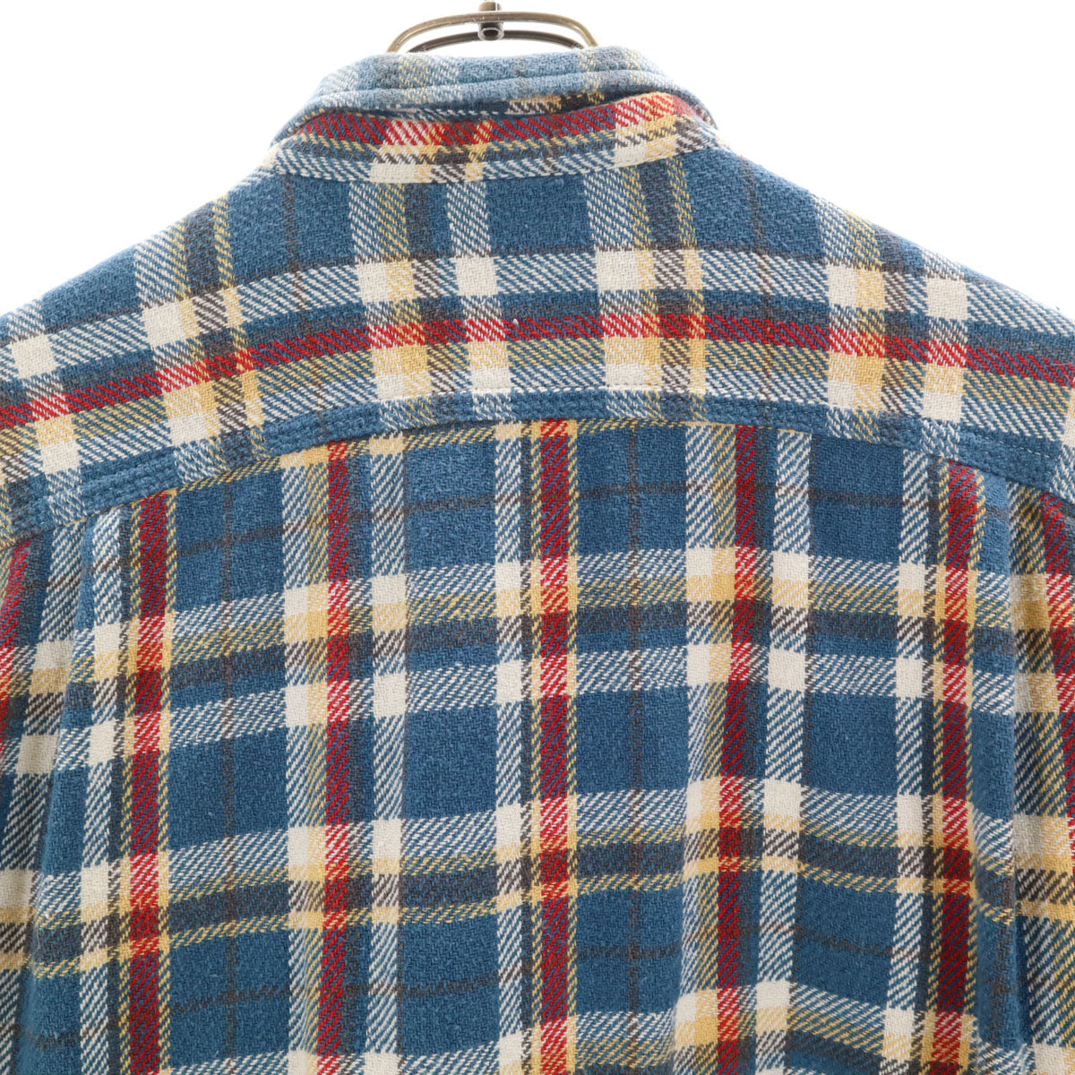 FIVE BROTHER ファイブブラザー USA製 チェック柄 長袖 シャツ L ネイビー系 メンズ