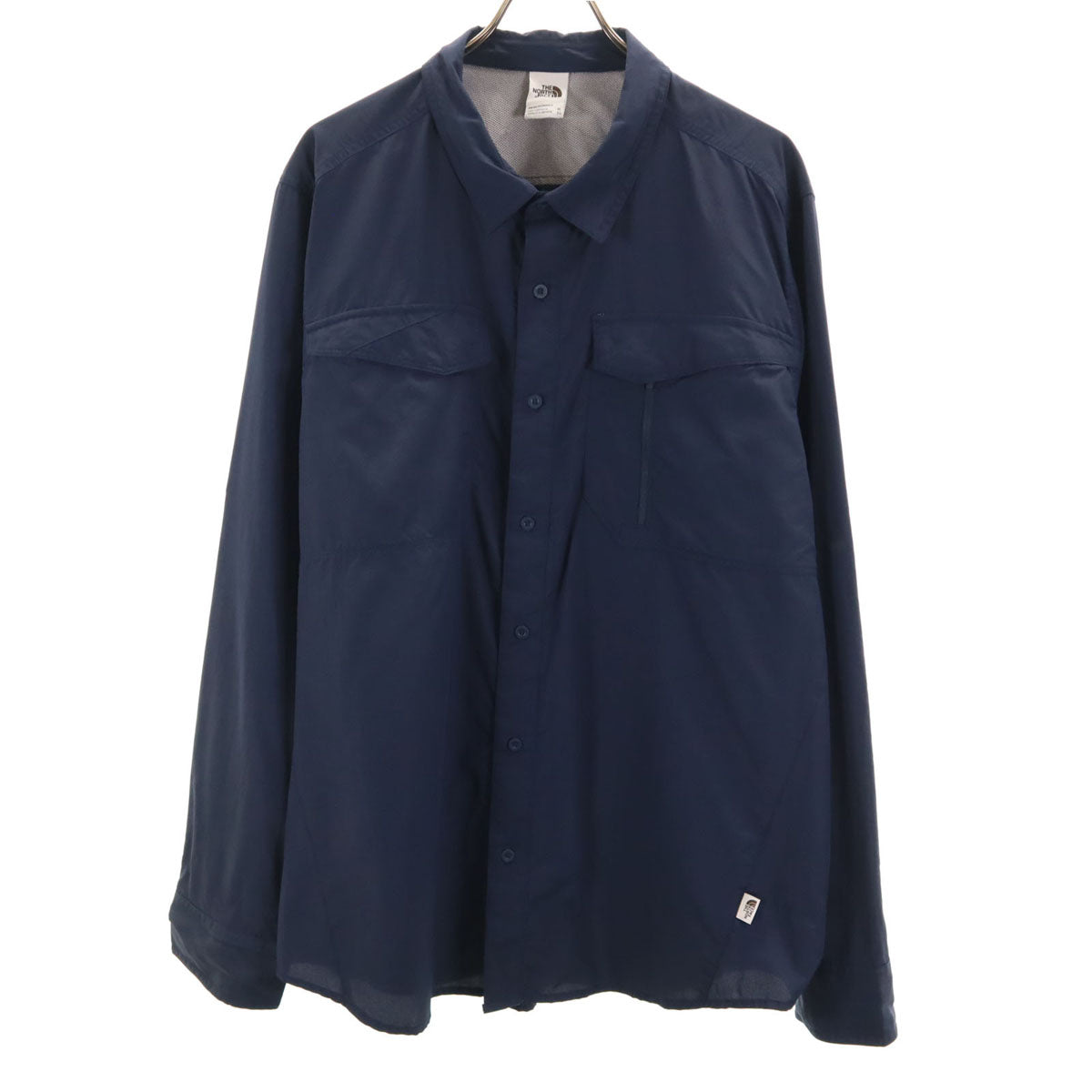 THE NORTH FACE ノースフェイス 長袖 シャツ XL ネイビー ロールアップ メンズ