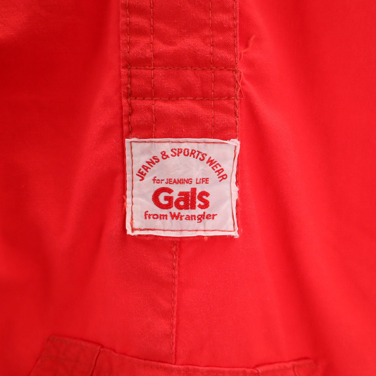 Wrangler ラングラー 90s オールド 長袖 パーカー 9 赤 Gals プルオーバー ロールアップ レディース